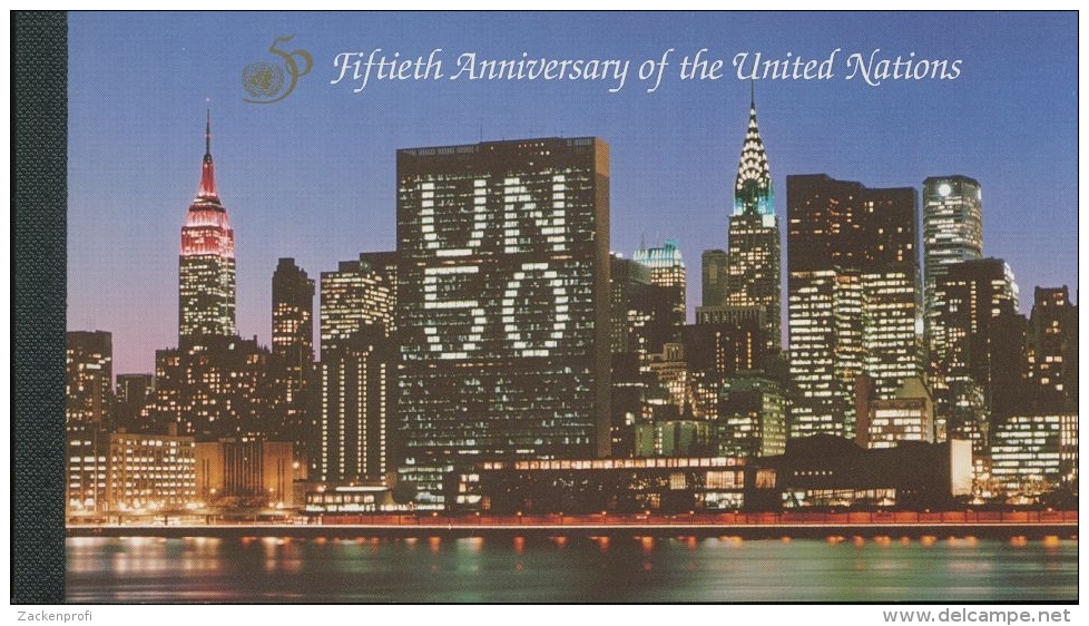 UNO New York 1995 50 Jahre UNO Markenheftchen MH 1 Postfrisch (D13984) - Cuadernillos