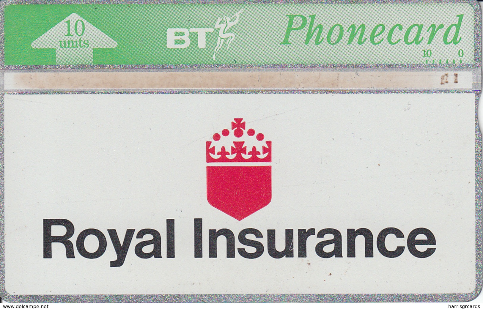 UK (L&G) - Royal Insurance 10 Units, CN : 423L, Used - BT Private Issues