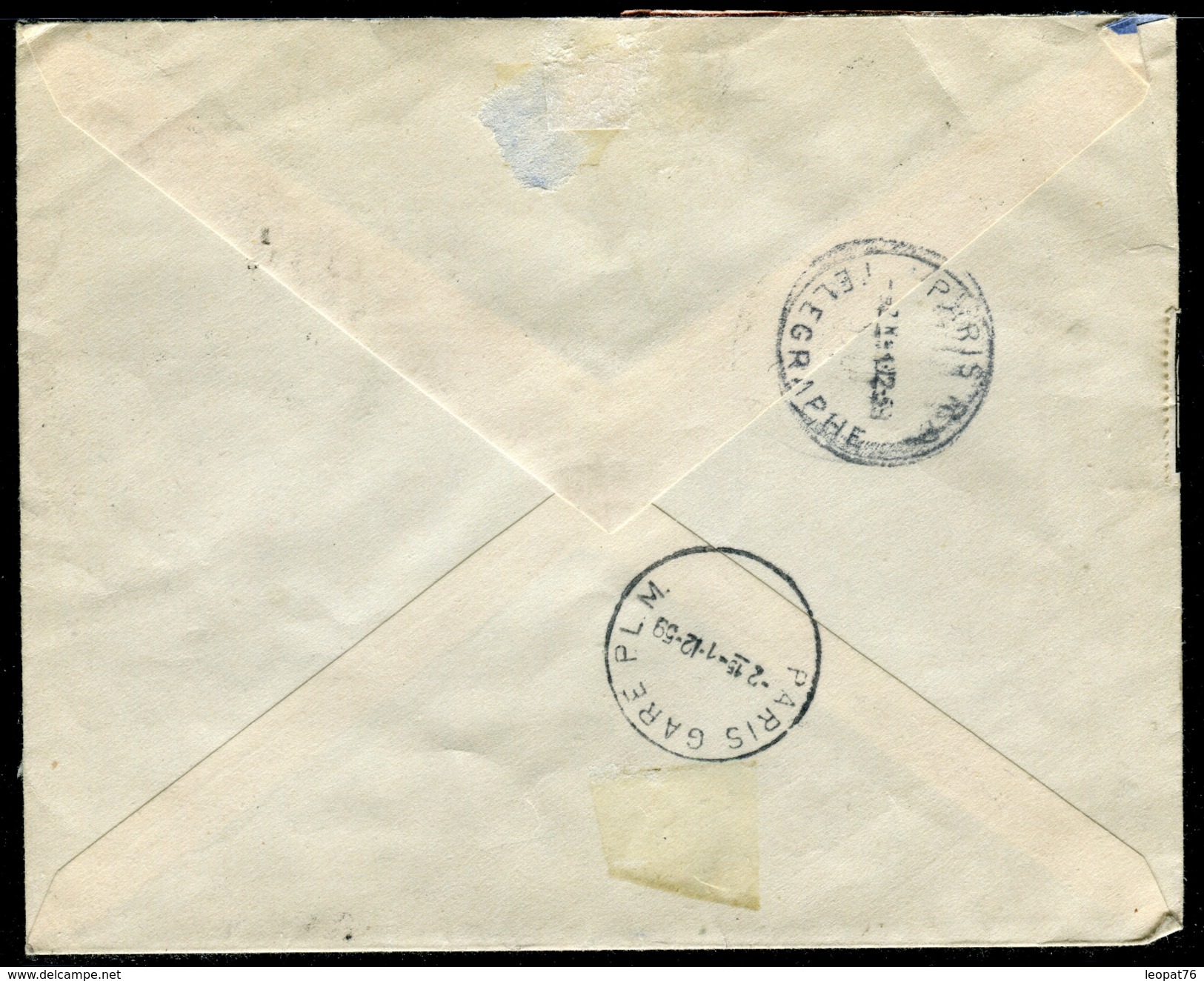 France / Algérie - Cover / Enveloppe En Exprès De Oran Pour Paris En 1959 , Affr.timbres De France Et Algérie   Ref F190 - Lettres & Documents