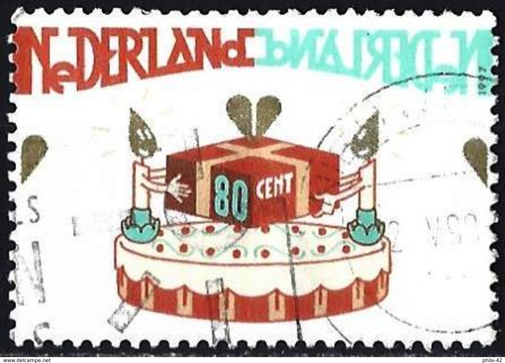 Netherlands 1997 - Birthday Cake With Present ( Mi 1616 - YT 1589 ) - Oblitérés