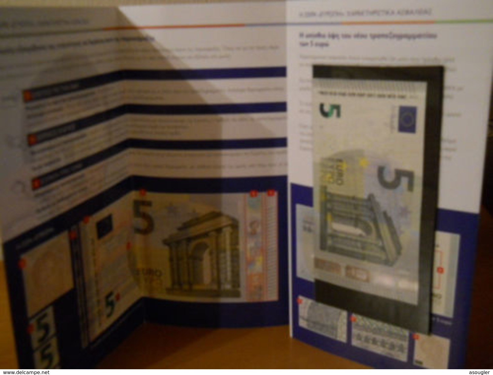 GREEK FOLDER ON ITALY 5 EURO NEW 2013 (ITALY ISSUE) LETTER "S" UNC - 5 Euro
