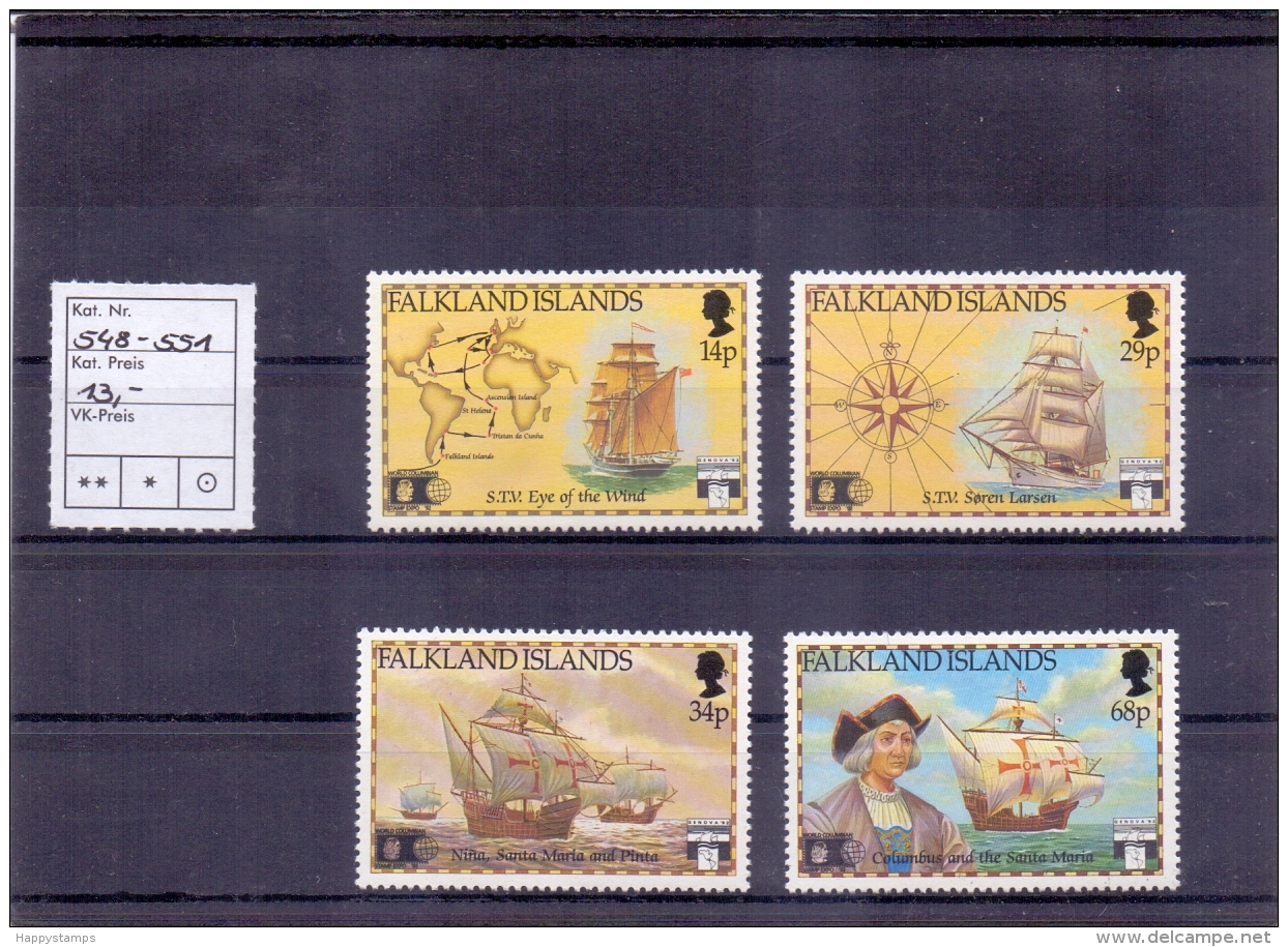 Falkland Islands -  WORLD COLUMBIAN STAMP EXPO 1991 (**/mnh) - Falkland Islands