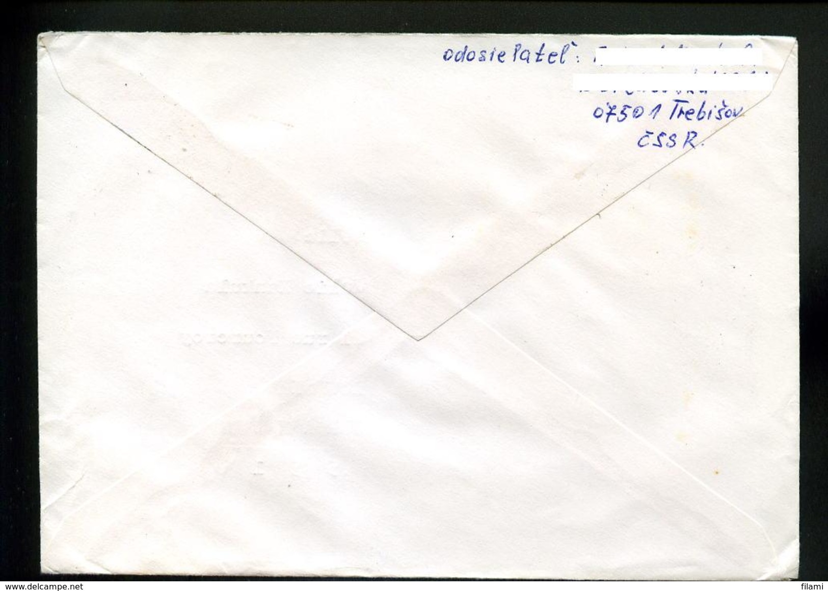 Marcophilie,lettre1987,entier Postal Président Husak 1 Kcs De Tchecoslovaquie Pour La France - Buste