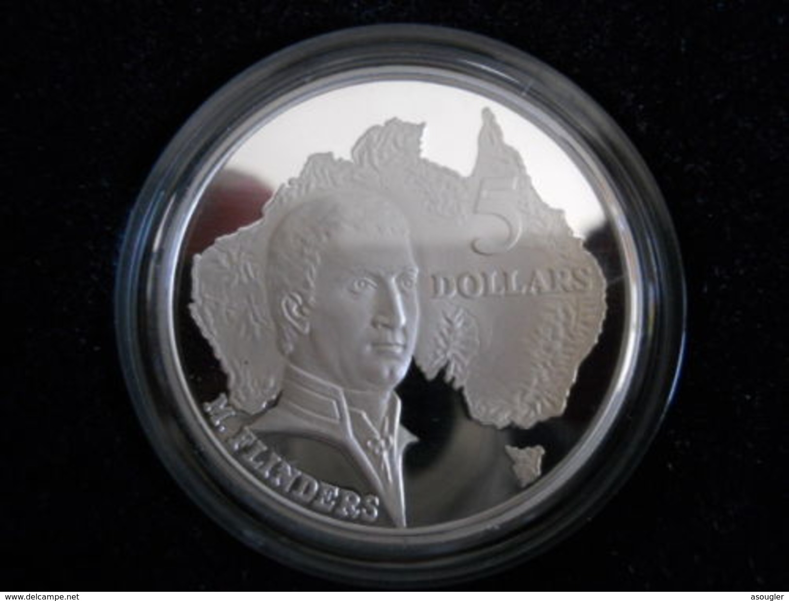 AUSTRALIA 5 X 5 DOLLARS 1993 SILVER PROOF "THE EXPLORERS"