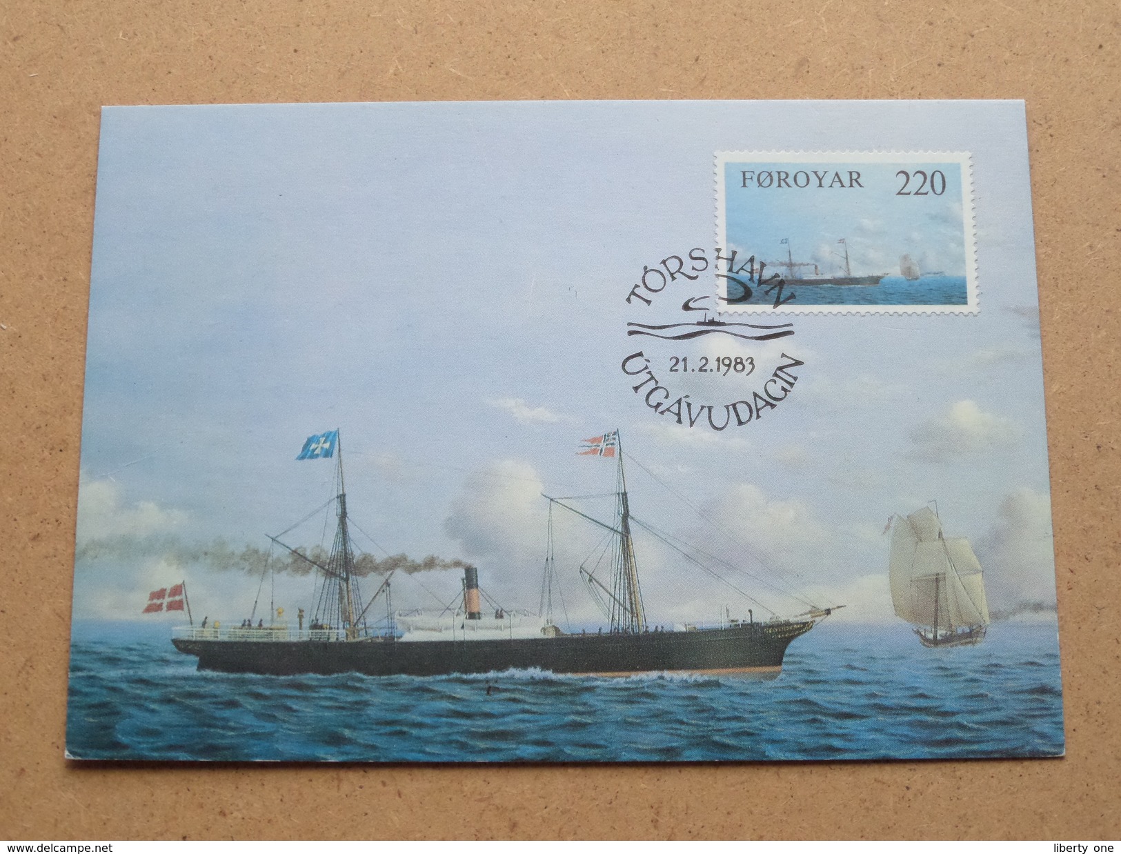 FOROYAR 220 (Skip / Ship) Stamp TORSHAVN 21-2-1983 ( Zie Foto ) ! - Maximumkarten (MC)