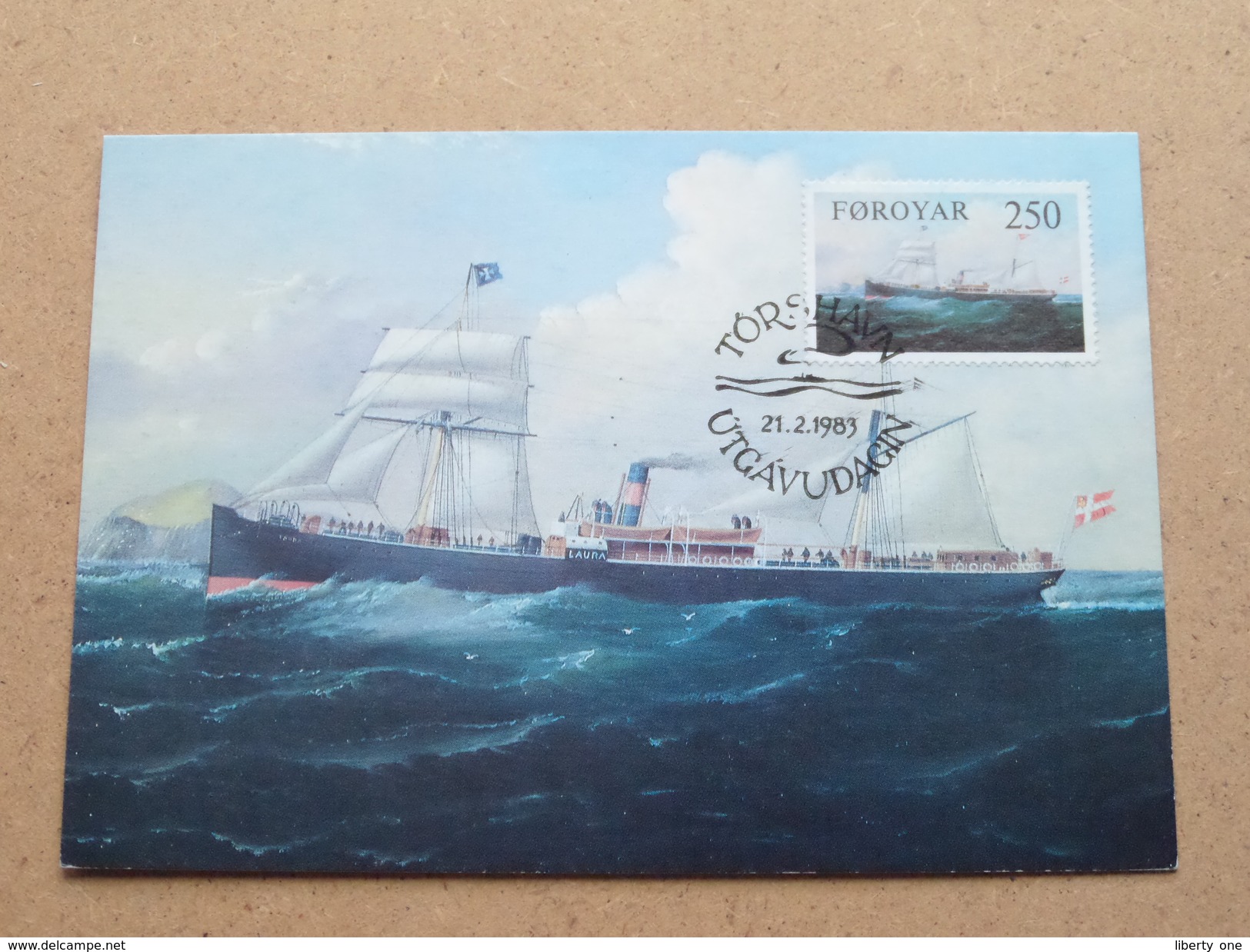 FOROYAR 250 (Skip / Ship) Stamp TORSHAVN 21-2-1983 ( Zie Foto ) ! - Maximumkarten (MC)