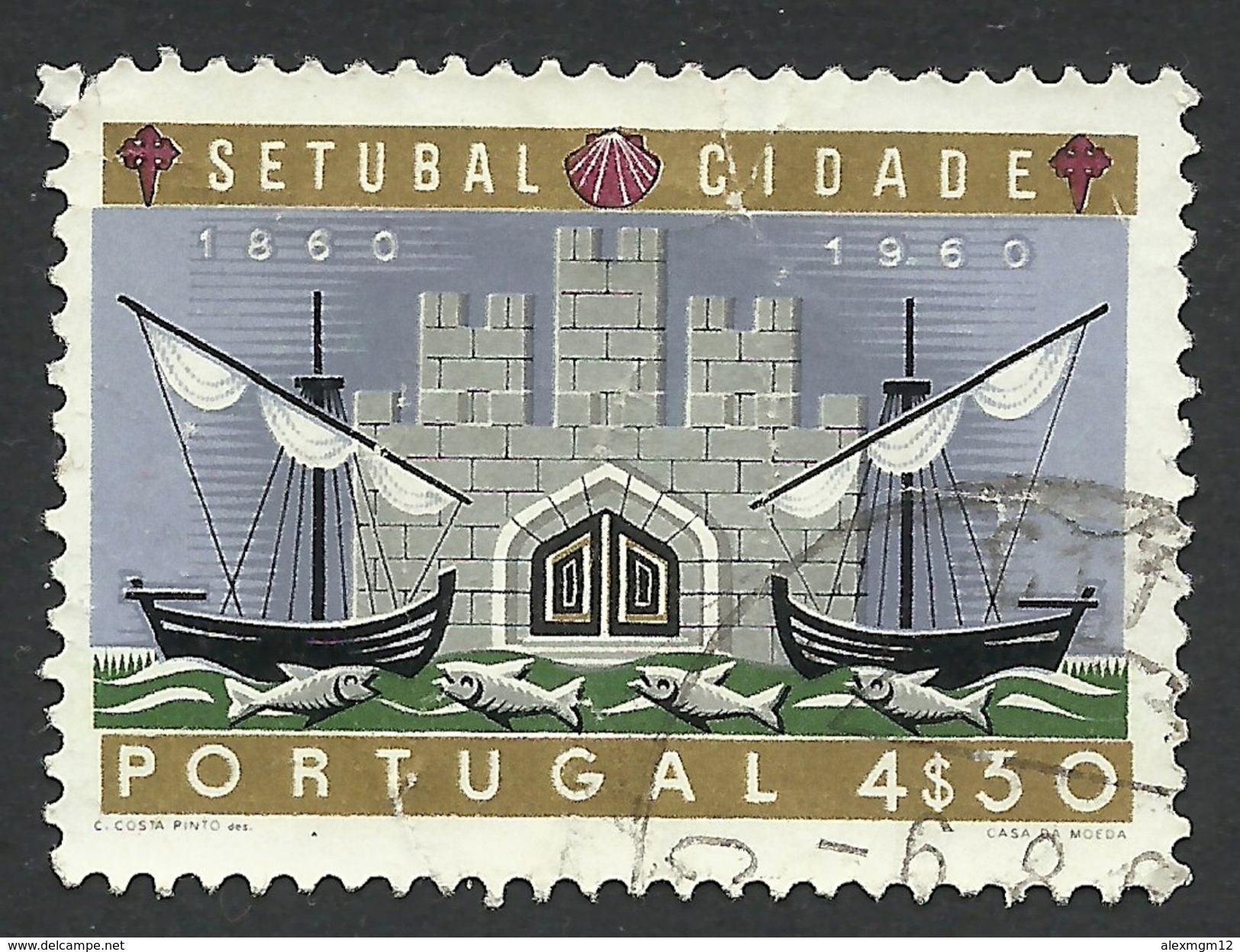 Portugal, 4.30 E. 1961, Sc # 874, Used - Oblitérés