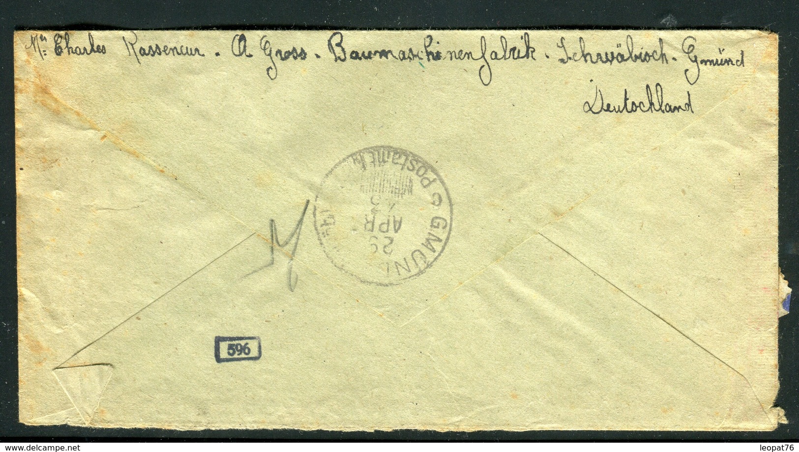 Allemagne - Cover / Enveloppe De Schwabisch Pour La France En 1943 Par Avion , Contrôle Postal   Ref F226 - Briefe U. Dokumente