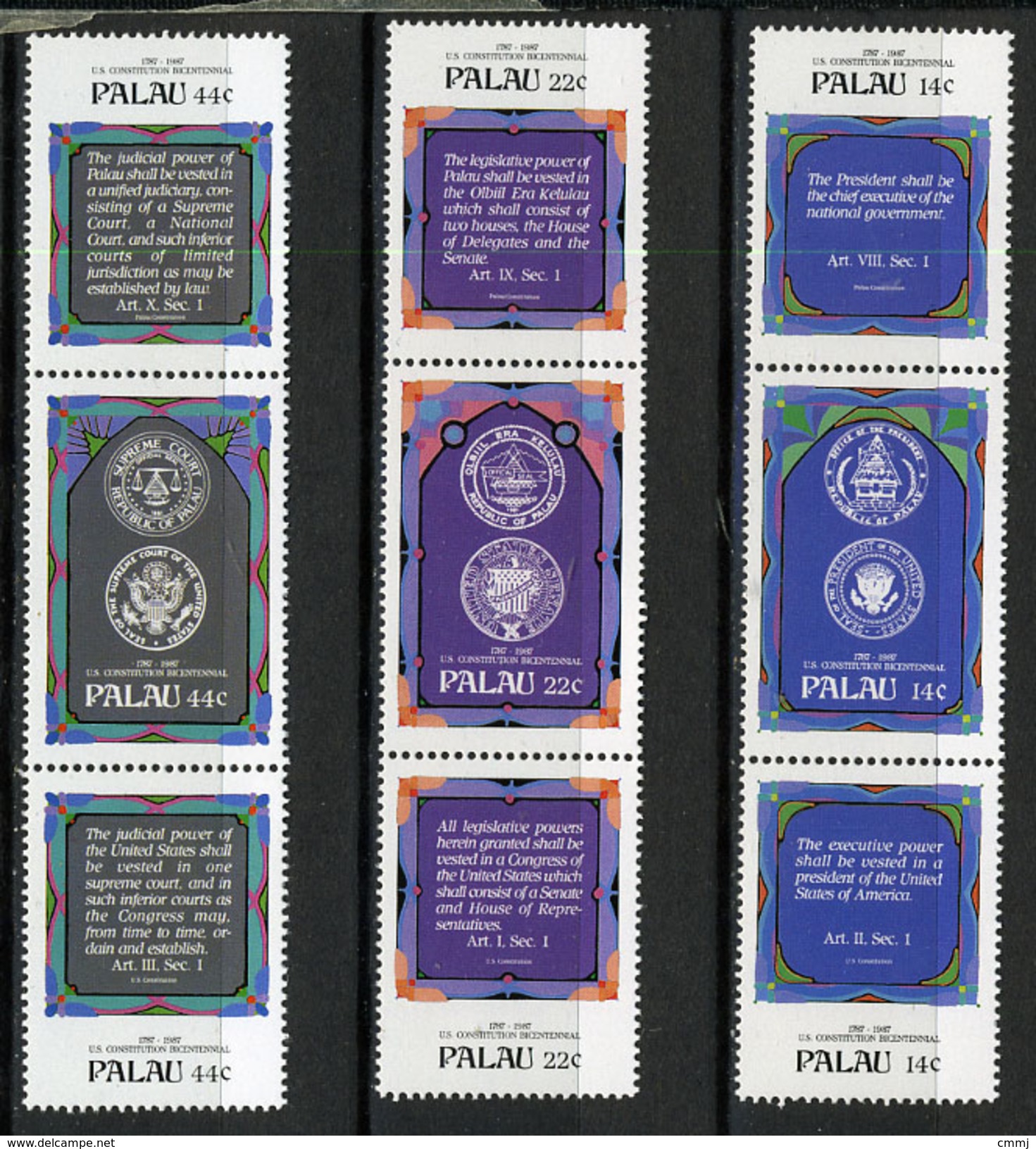 1987 - PALAU -  Catg.. Mi. 197/205 -  NH - (I-SRA3207.34) - Palau