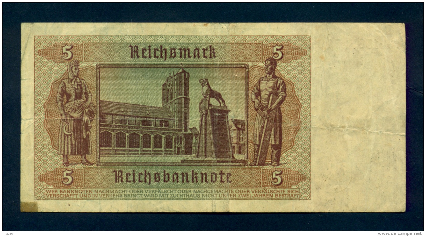 Banconota Germania 5 Mark  1942 BB - Da Identificre