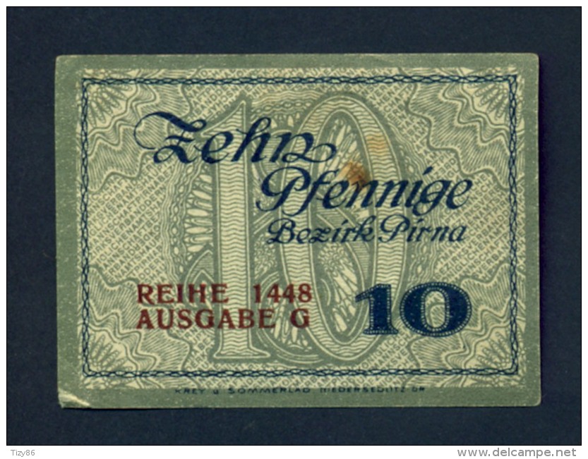 Banconota Germania 10 Zehn Pfennige  31/12/1918 - Zu Identifizieren