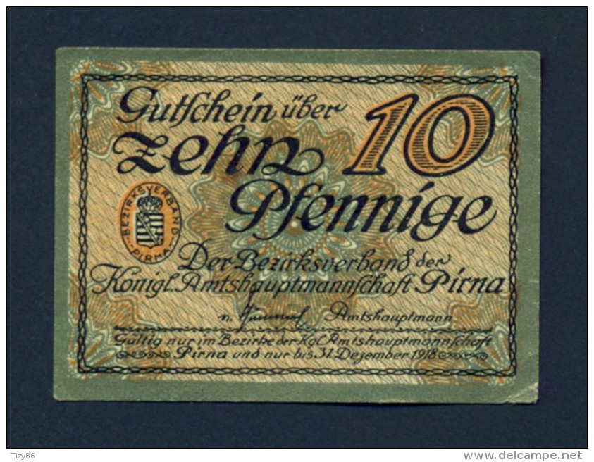 Banconota Germania 10 Zehn Pfennige  31/12/1918 - A Identifier