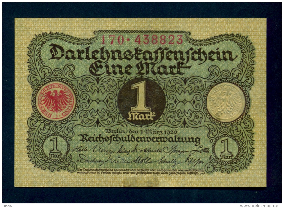 Banconota Germania 1 Mark  1920 FDS - Te Identificeren