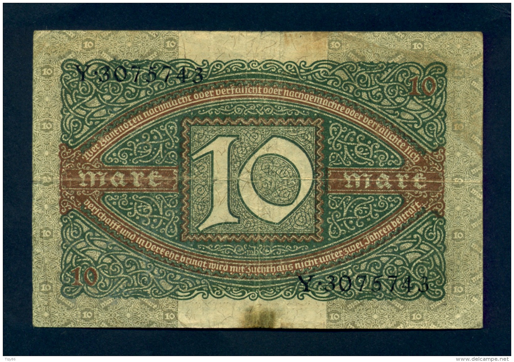 Banconota Germania 10 Mark  6/2/1920 BB - Zu Identifizieren