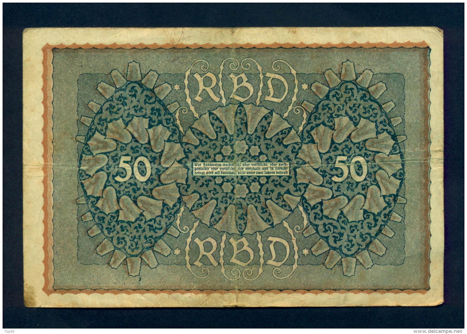 Banconota Germania 50 Mark  24/6/1919 BB - Te Identificeren