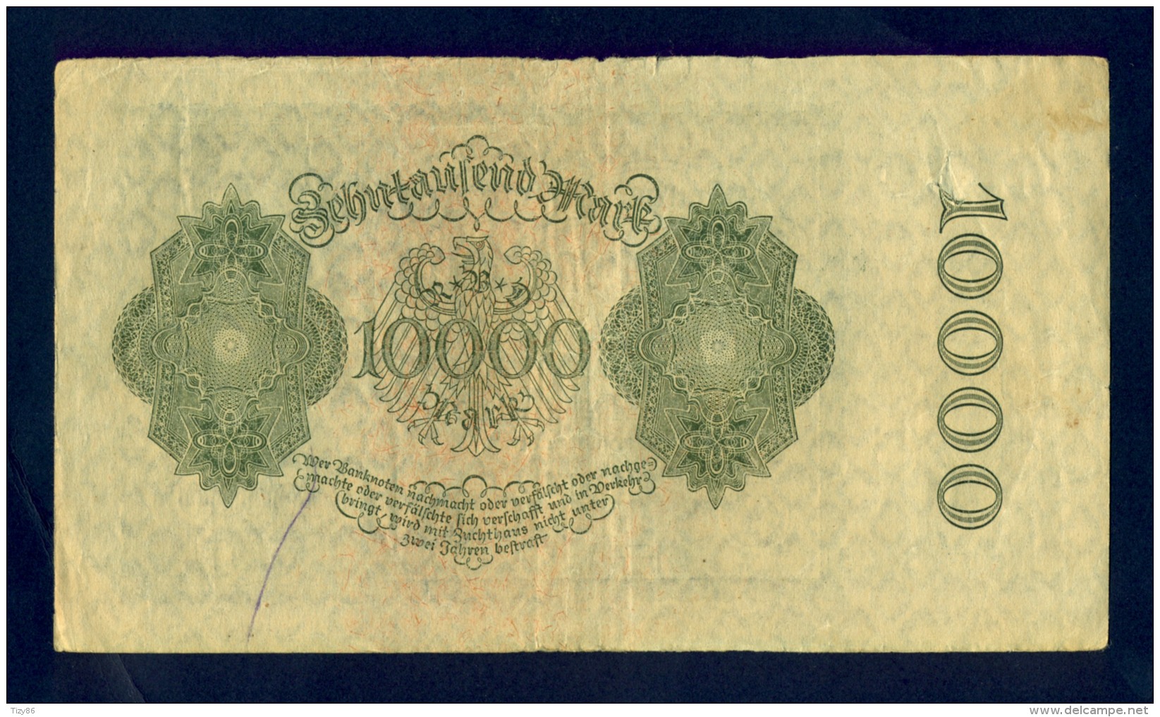 Banconota Germania 10.000 Mark  Berlino 1922 - A Identificar