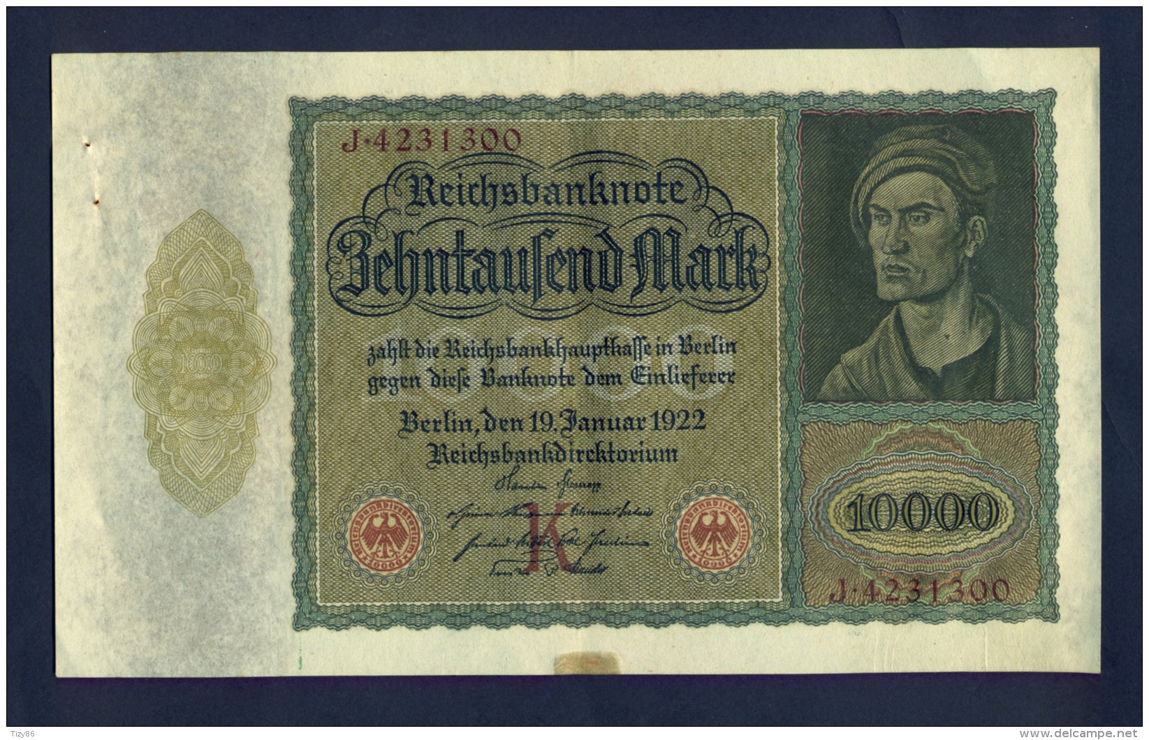 Banconota Germania 10.000 Mark - Te Identificeren