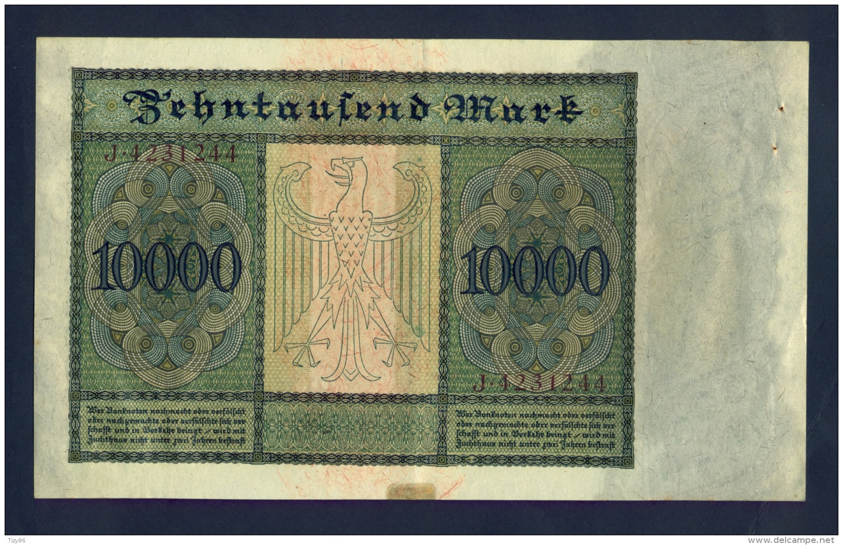 Banconota Germania 10.000 Mark 19/1/1922 - Te Identificeren