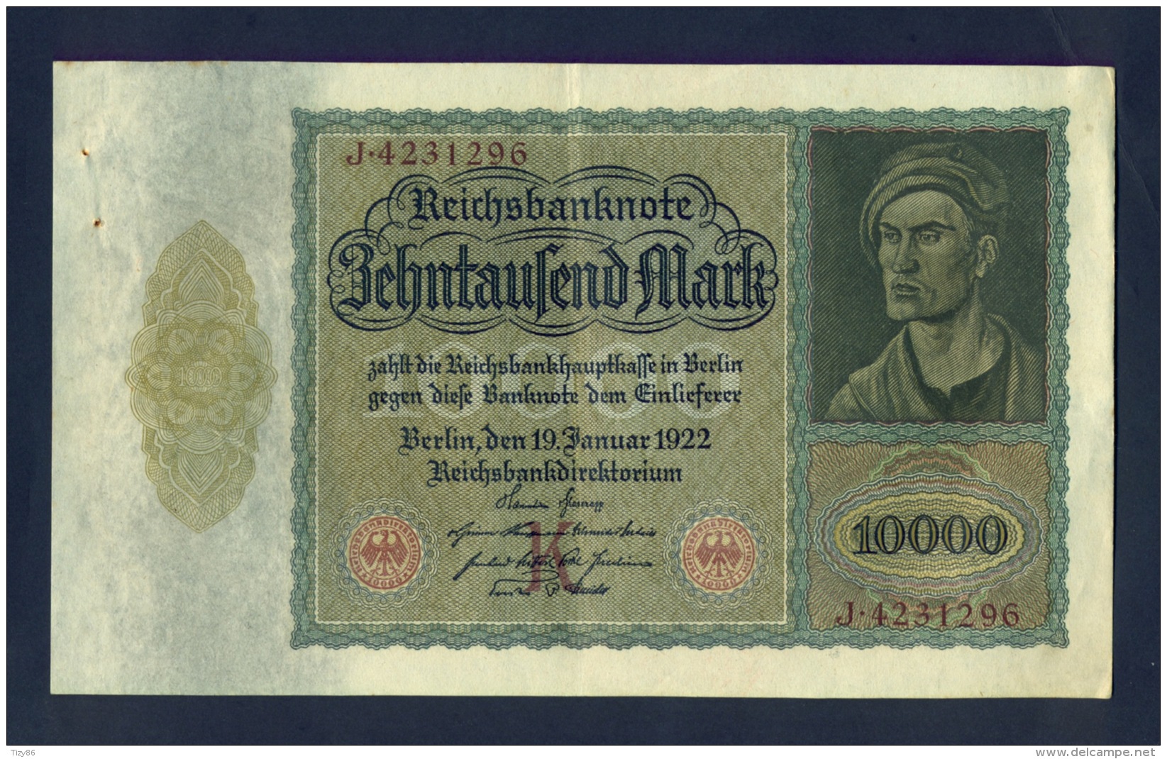 Banconota Germania 10.000 Mark - Da Identificre