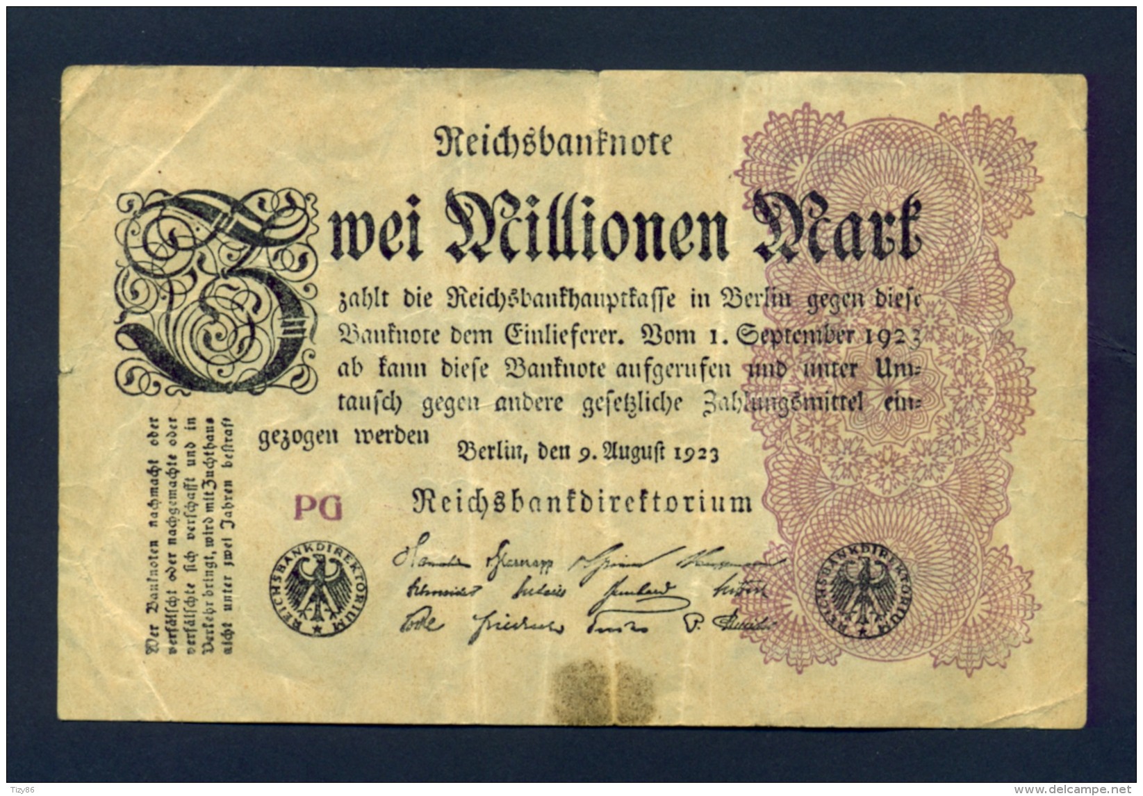 Banconota Germania 2.000.000 Mark 1923 - Da Identificre