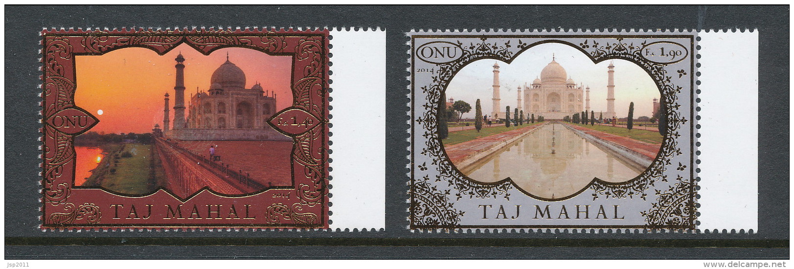 UN Geneva 2014 Cat # 582-583. Heritage: India. MNH (**) - Unused Stamps