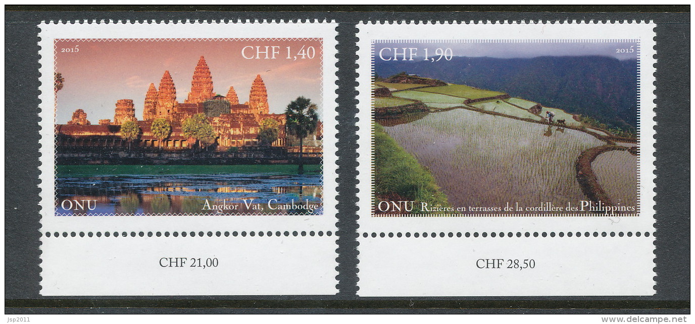 UN Geneva 2015 Cat # 601-602. Heritage SE ASIA. MNH (**) - Unused Stamps