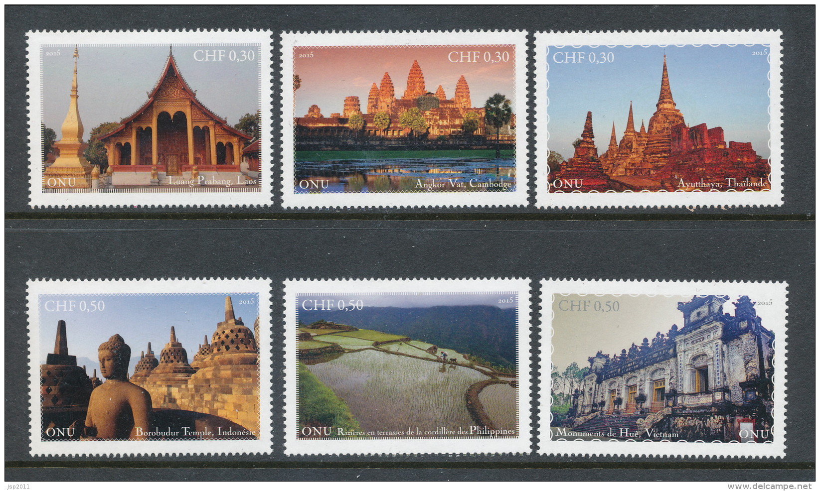UN Geneva 2015 Cat # 603. Heritage SE ASIA (Set Of 6 From Booklet). MNH (**) - Neufs