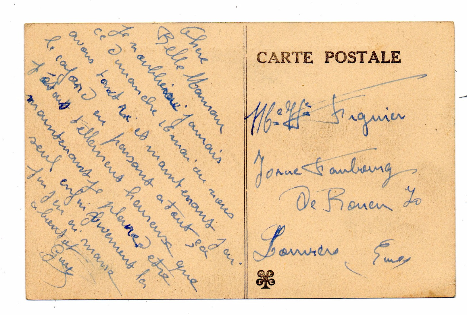 14 FRANCEVILLE La Poste Auxiliaire L'hotel Des Pins Voitures - Other & Unclassified