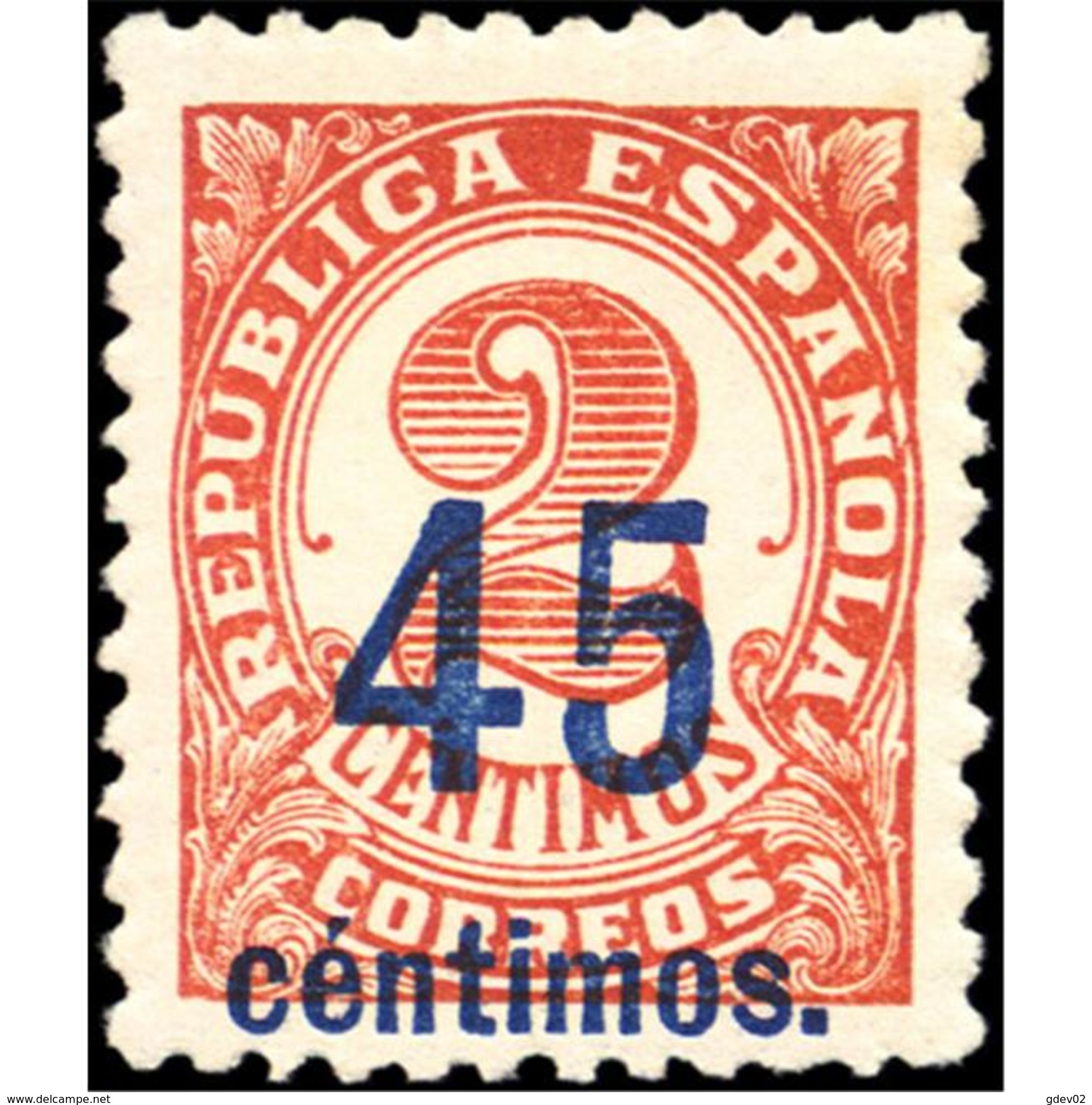 ES743STV-LTV***743STAN.Spain.Esgane .Escritor.NUMERO SOBRECARGADO,nuevo Valor.1936(Ed 743**) - Nuevos