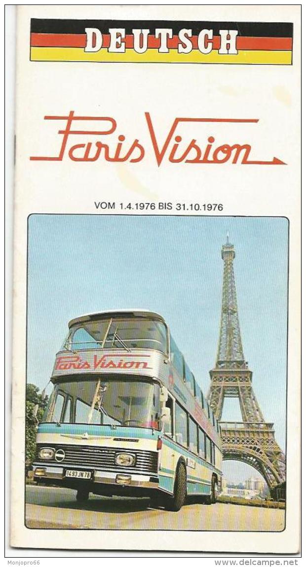 Carnet Touristique De Paris Vision En Allemand De 1976 - Autres & Non Classés