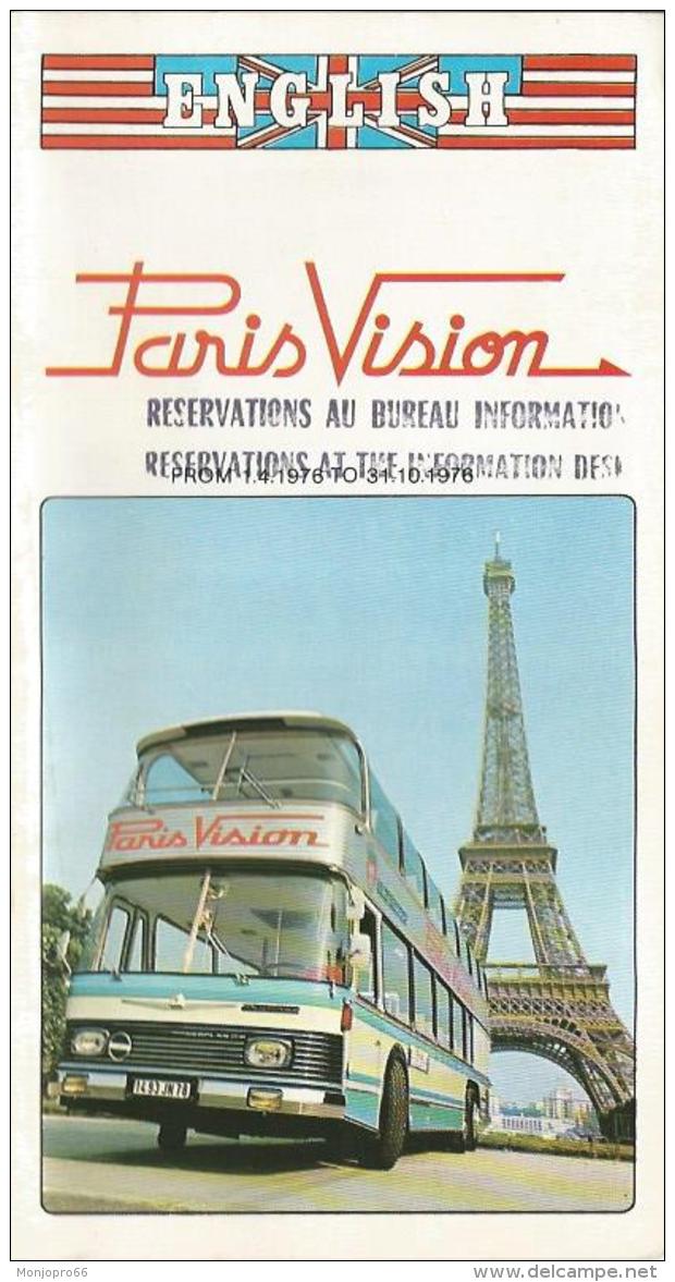 Carnet Touristique De Paris Vision En Anglais De 1976 - Autres & Non Classés