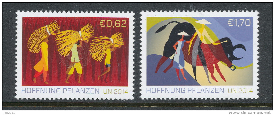 UN Vienna 2014. Cat # 549-550. Family Farming. MNH (**) - Ongebruikt