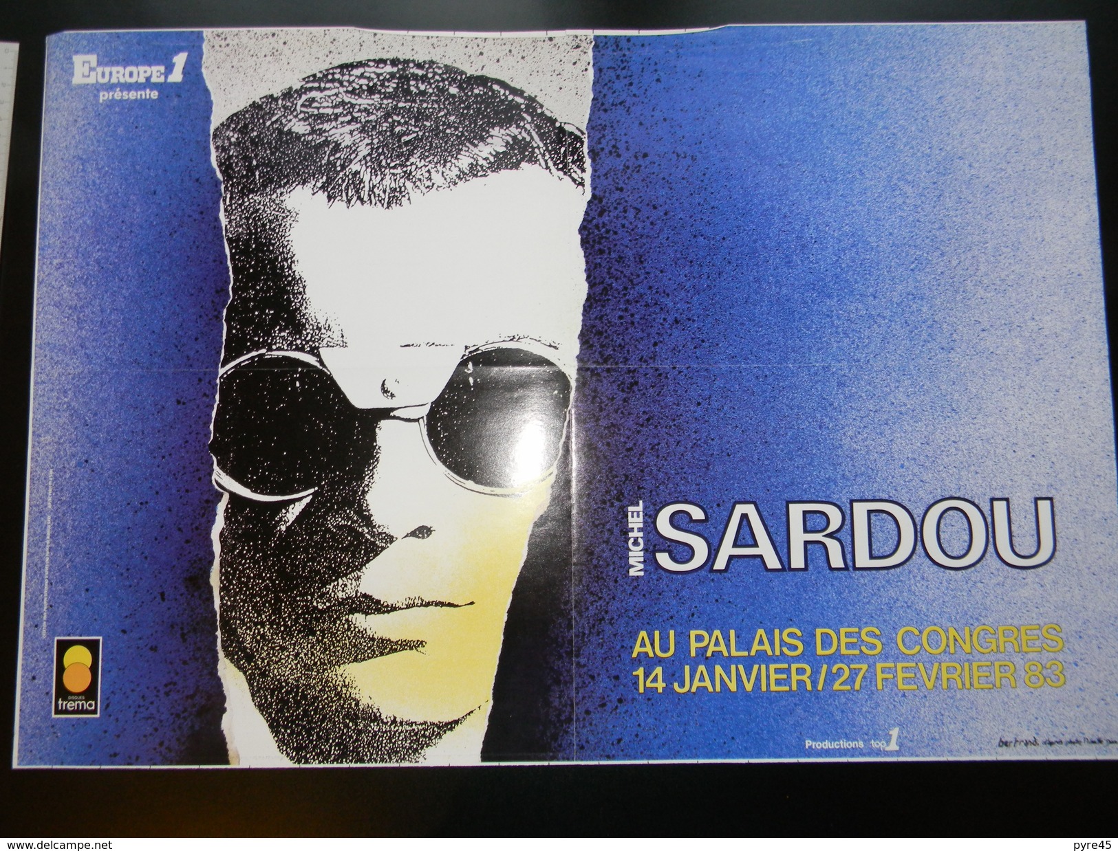 Affichette Michel Sardou 58 X 40 Cm - Plakate & Poster