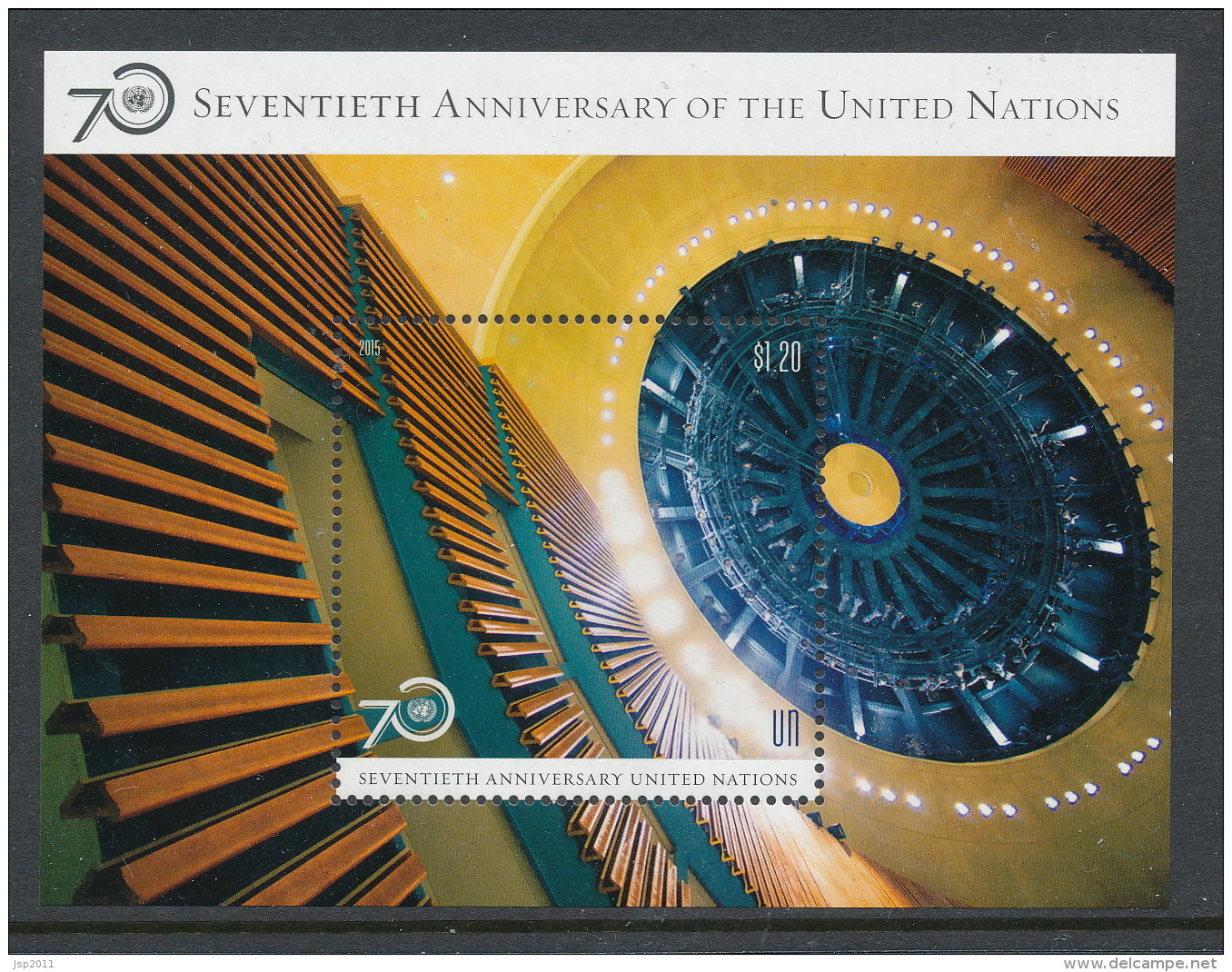 UN New York 2015. Cat # 1123 SS.  70th Anniversary S/S. MNH (**) - Nuovi