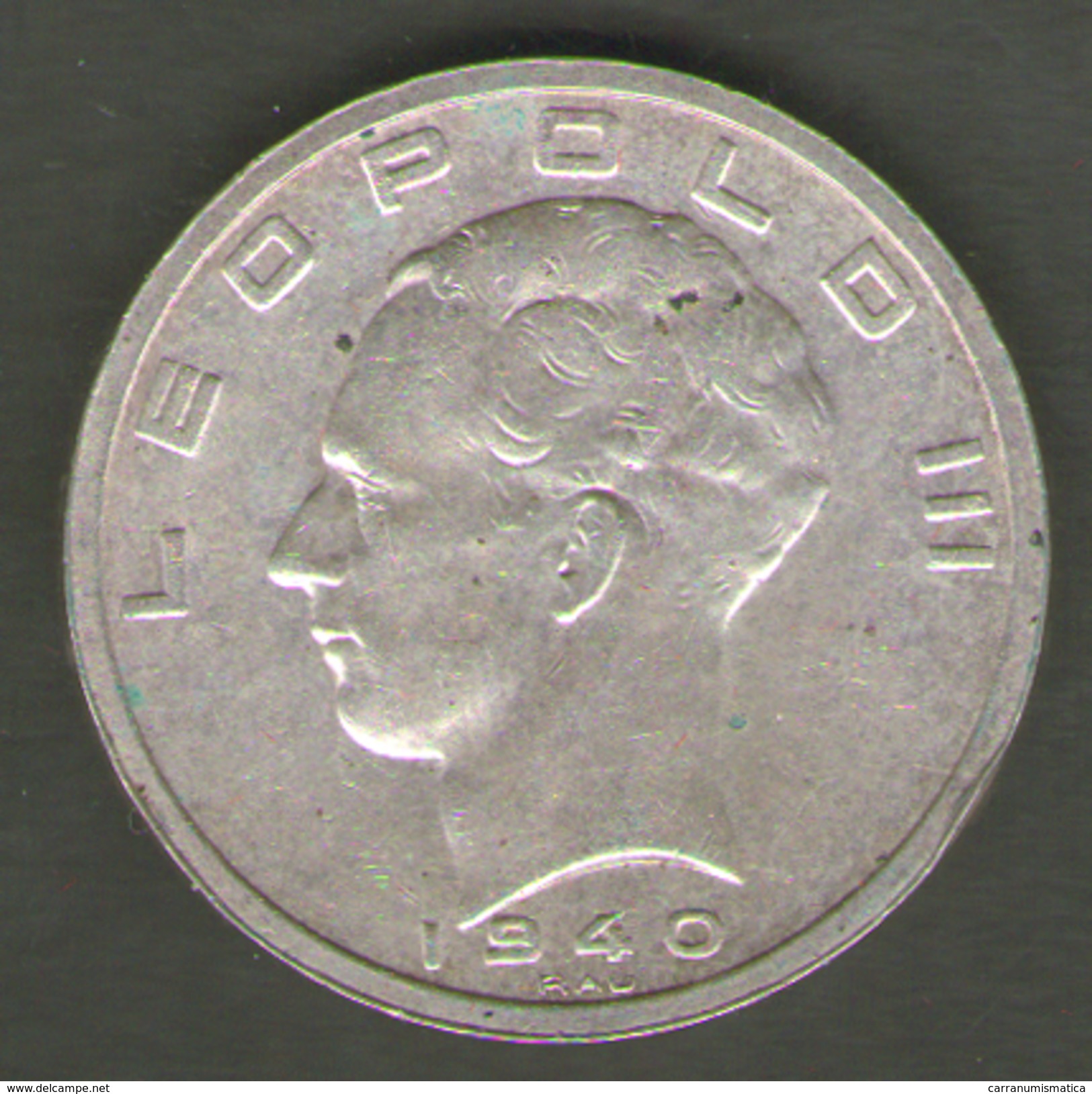 BELGIO 50 FRANCHI 1940 LEOPOLDO IIIAG SILVER - 50 Francs