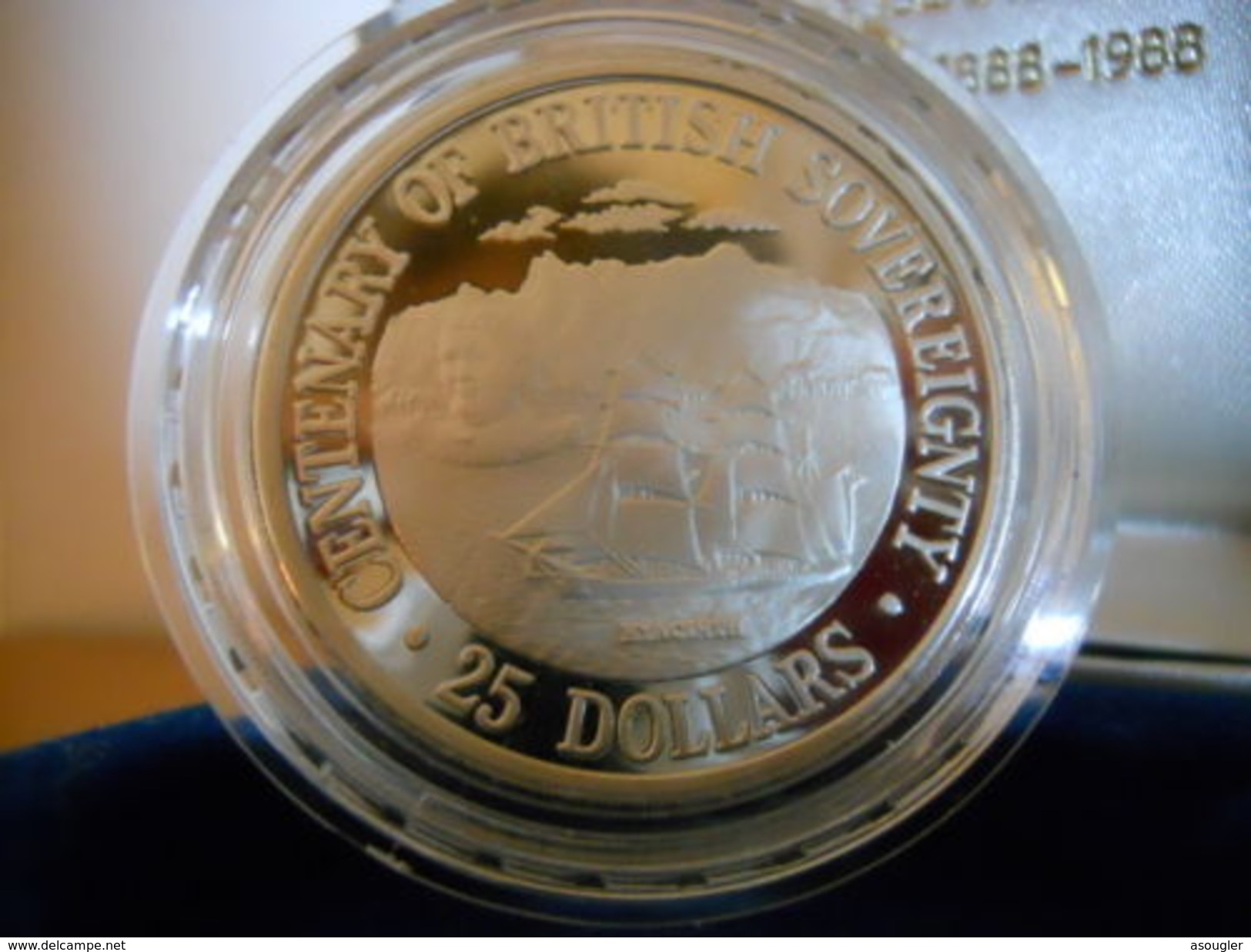 COOK ISLANDS 25 $ DOLLARS 1988 SILVER PROOF CENTENARY 1888-1988 - Isole Cook