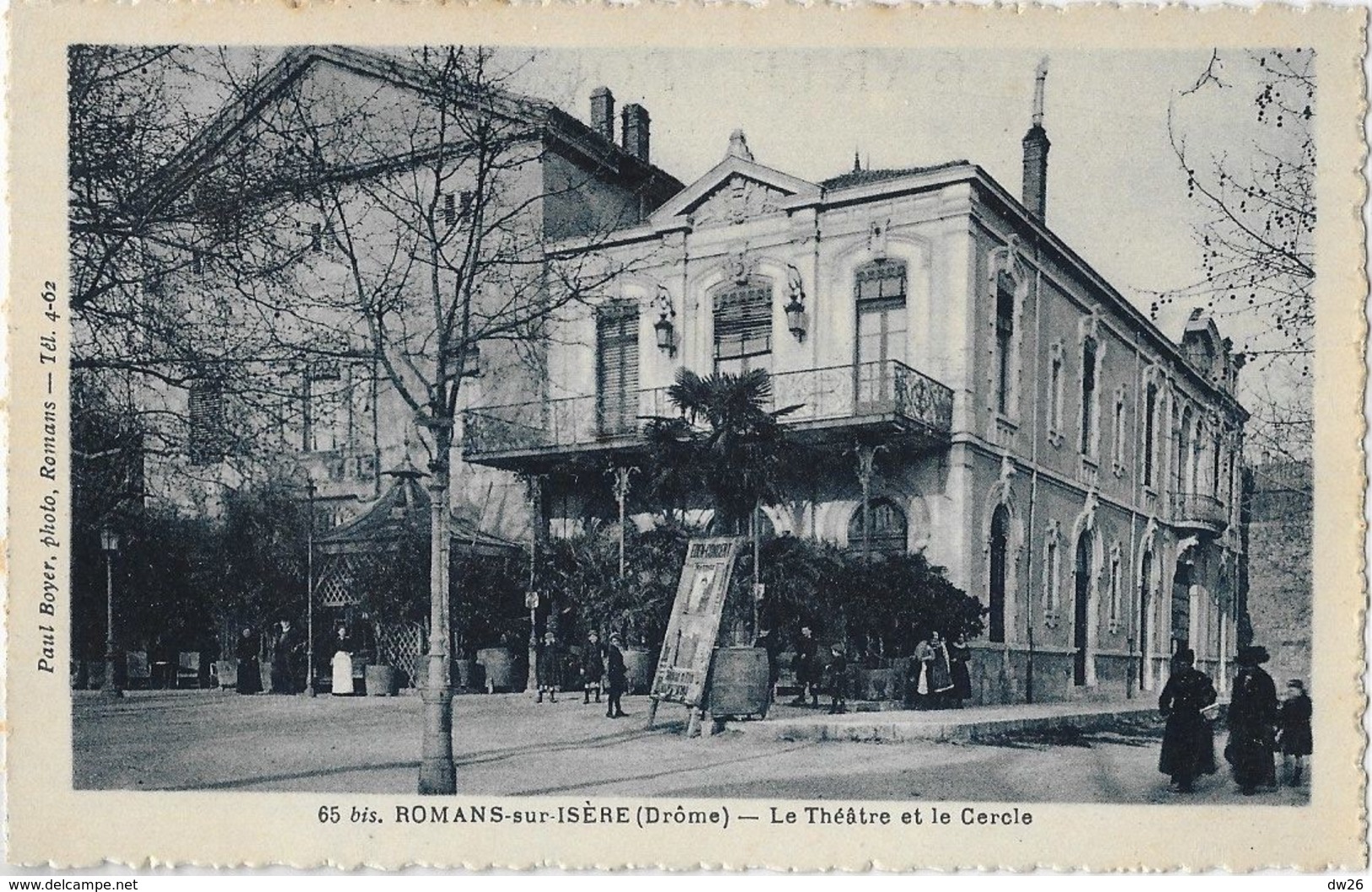 Romans-sur-Isère - Le Théâtre Et Le Cercle Militaire (des Officiers) - Photo Paul Boyer - Carte Non Circulée - Romans Sur Isere