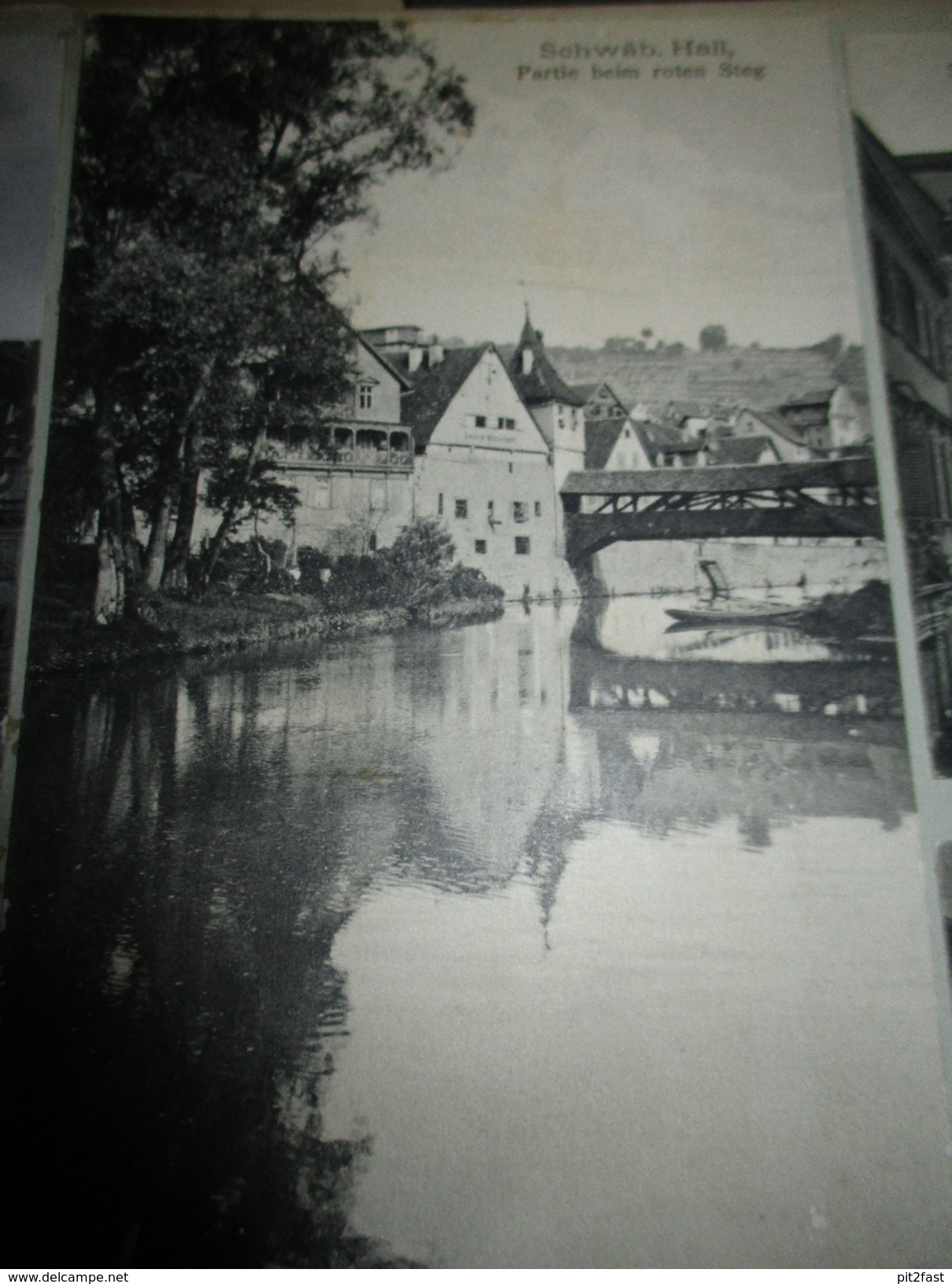 13x Ansichtskarte + Original Zeichnung Schwäbisch Hall , Ca. 1909 , Albumseite , Panorama , Album , AK !!! - Schwaebisch Hall