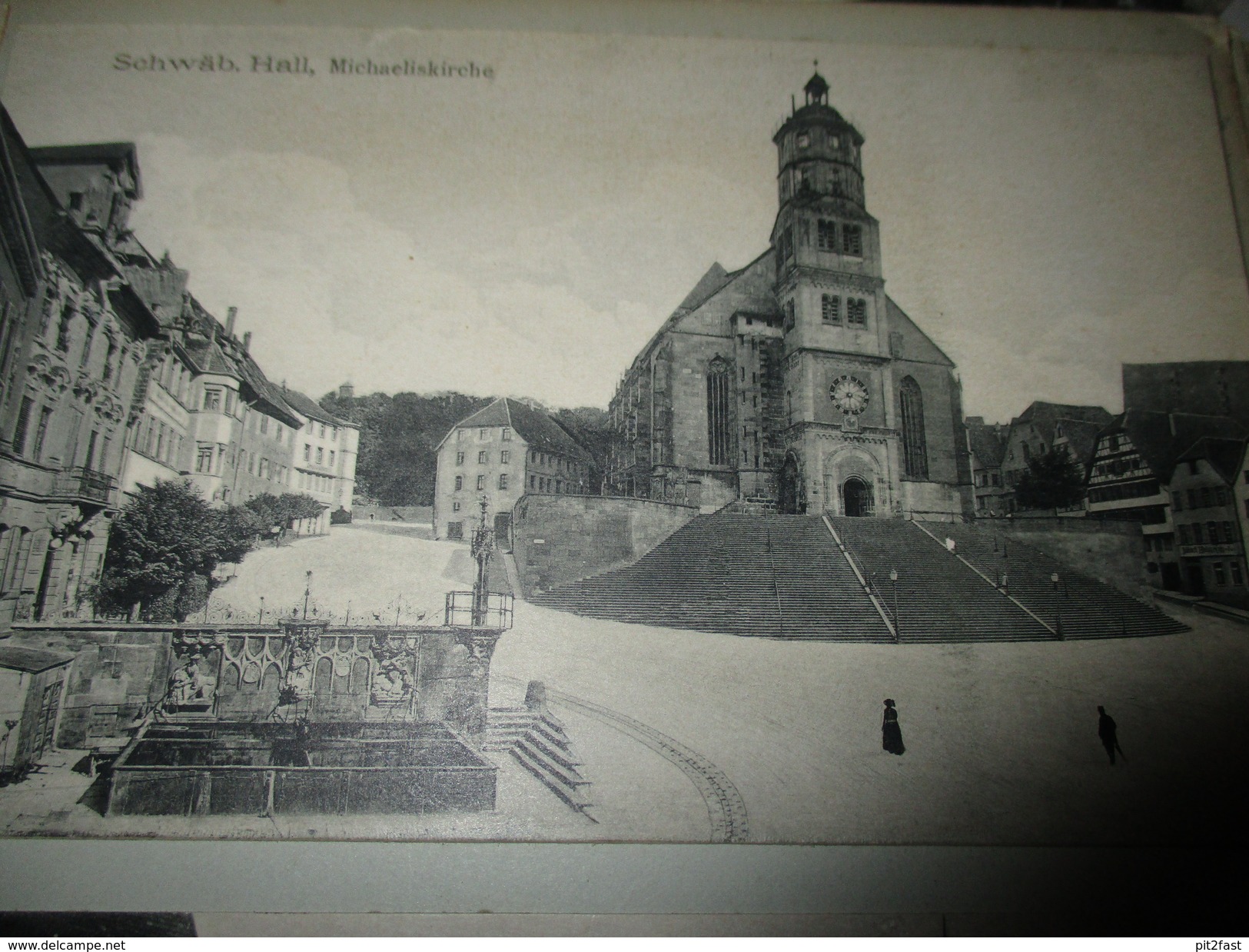 13x Ansichtskarte + original Zeichnung Schwäbisch Hall , ca. 1909 , Albumseite , Panorama , Album , AK !!!