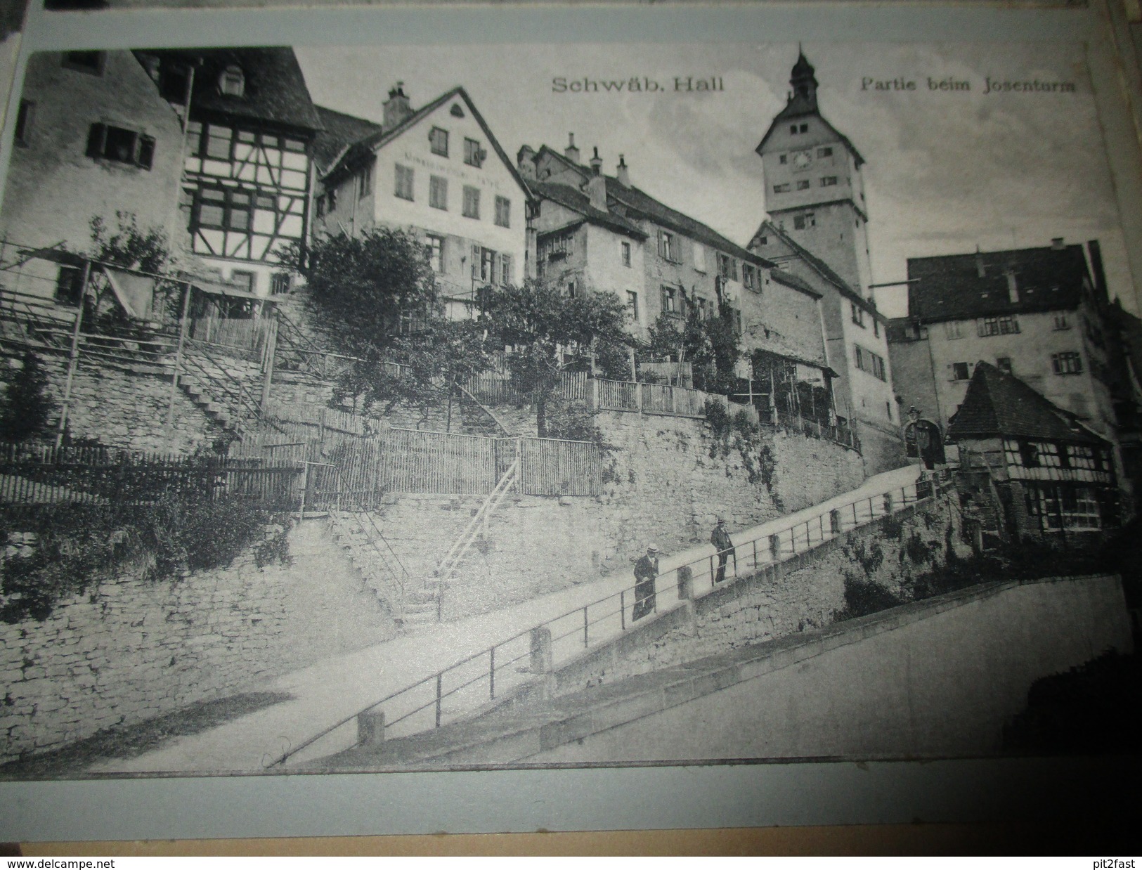 13x Ansichtskarte + original Zeichnung Schwäbisch Hall , ca. 1909 , Albumseite , Panorama , Album , AK !!!