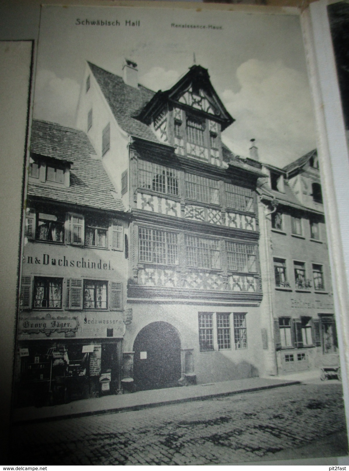 13x Ansichtskarte + original Zeichnung Schwäbisch Hall , ca. 1909 , Albumseite , Panorama , Album , AK !!!