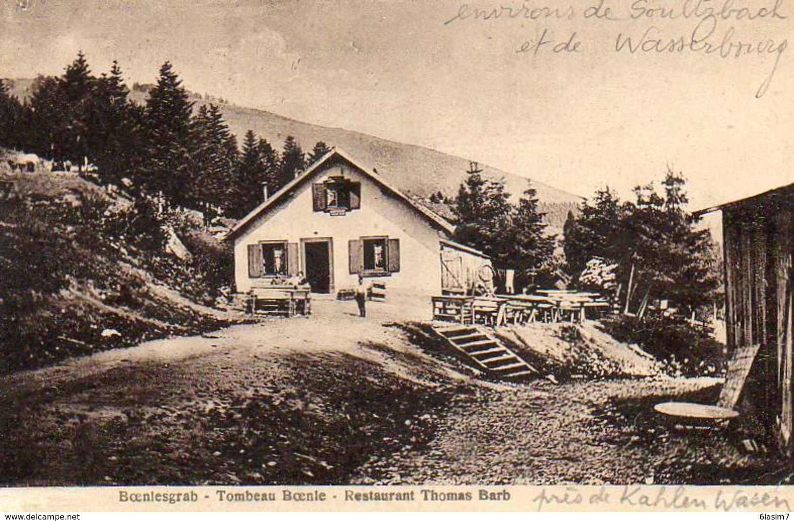 CPA - Environs De SOULTZBACH Et De WASSERBOURG (68) - Aspect De La Ferme-Auberge Boenlesgrab En 1924 - Autres & Non Classés