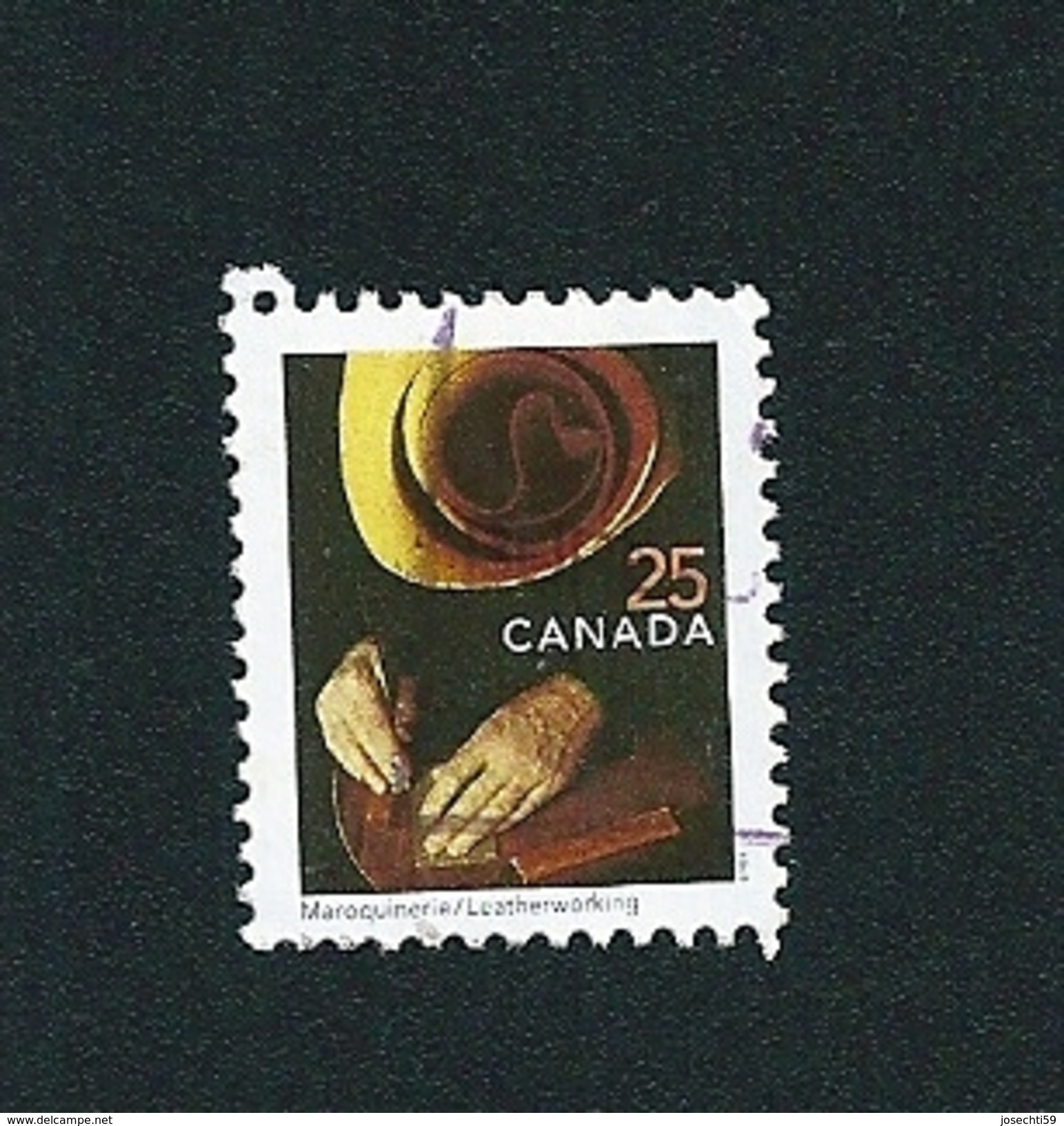 N° 1657 Metier Et Savoir Faire, Marqueterie TIMBRE Canada (1999) Oblitéré - Oblitérés