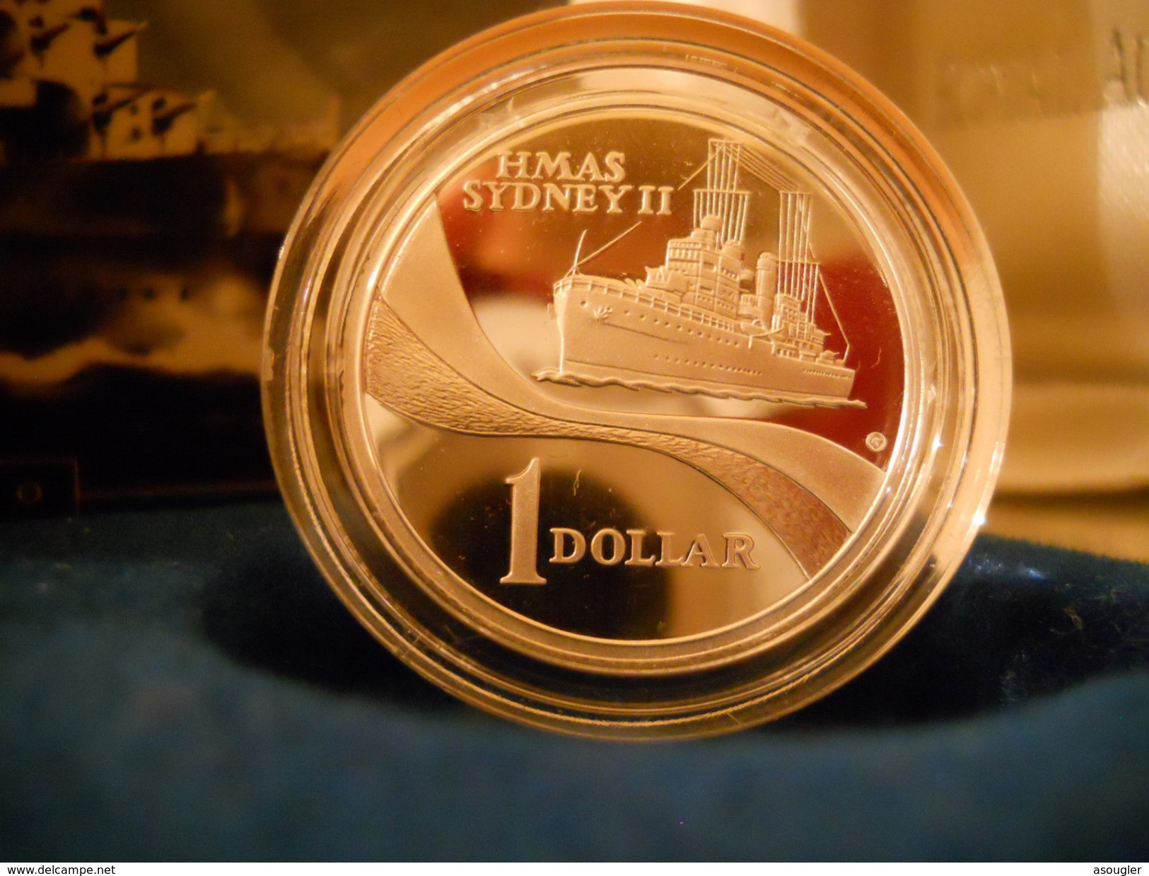 AUSTRALIA 1 DOLLAR 2000 SILVER PROOF "HMAS SYDNEY II " - Sets Sin Usar &  Sets De Prueba