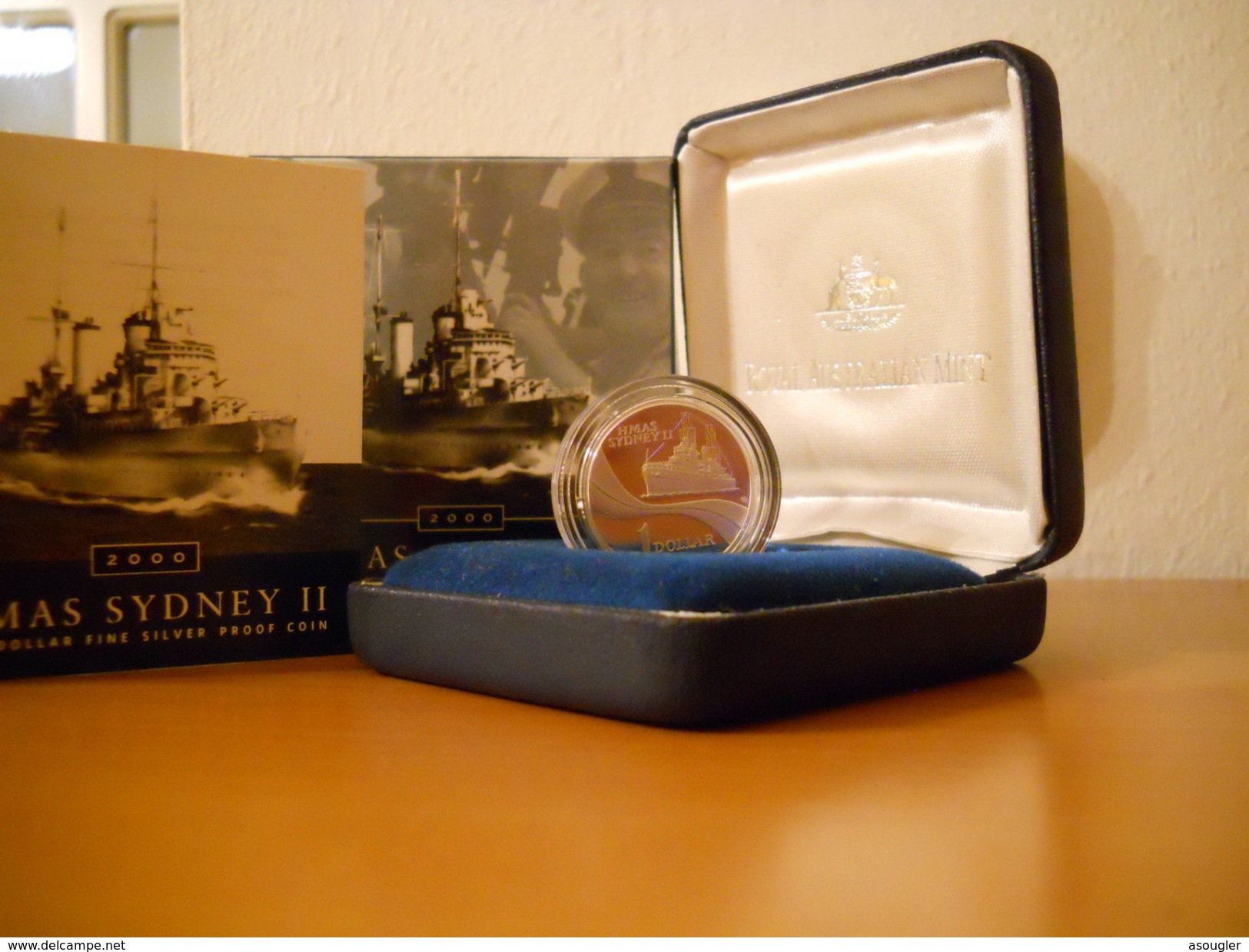 AUSTRALIA 1 DOLLAR 2000 SILVER PROOF "HMAS SYDNEY II " - Ongebruikte Sets & Proefsets