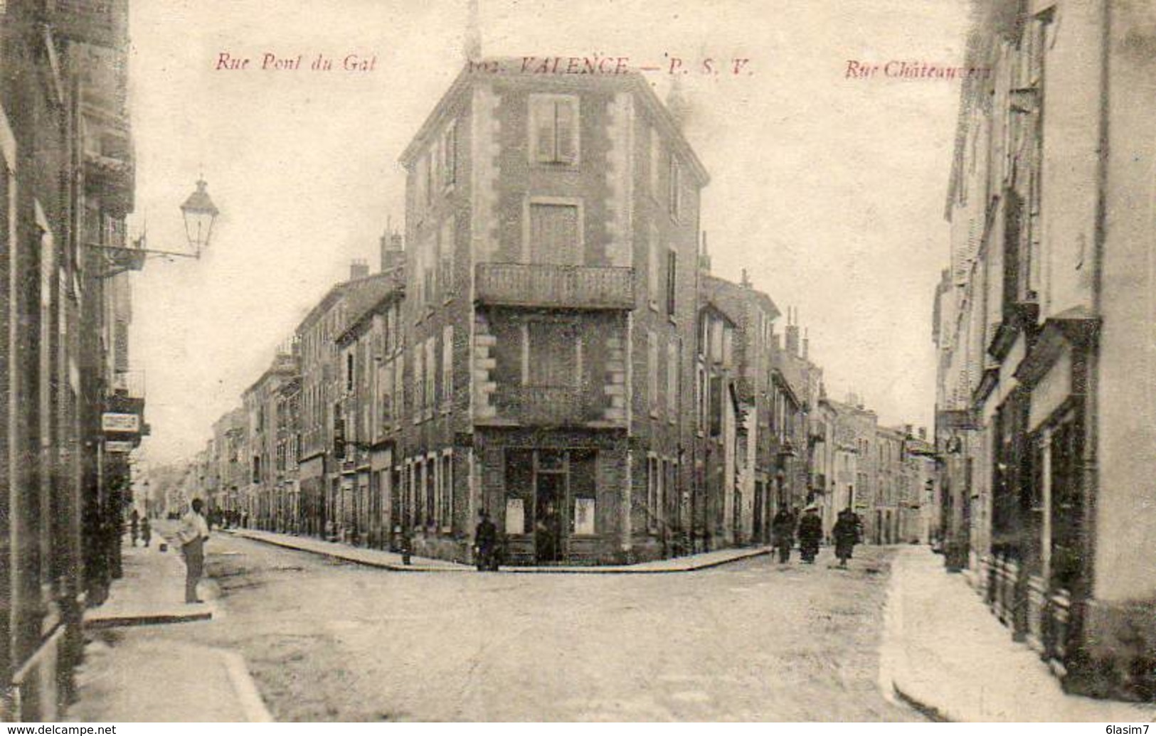 CPA - VALENCE (26) - Aspect Du Carrefour De La Rue Pont Du Gat Et De La Rue Châteauvert Dans Les Années 20 - Valence