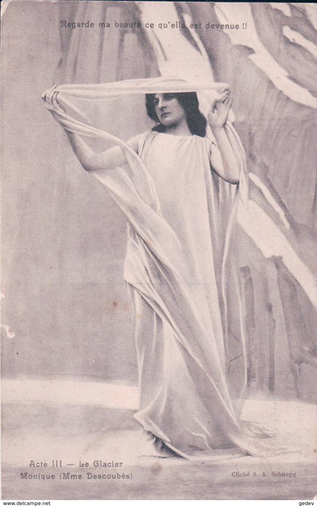 Théatre Du Jorat Mézières Suisse, Monique, Mme Descoubès, La Nuit Des 4 Temps 1912 (10492) - Théâtre