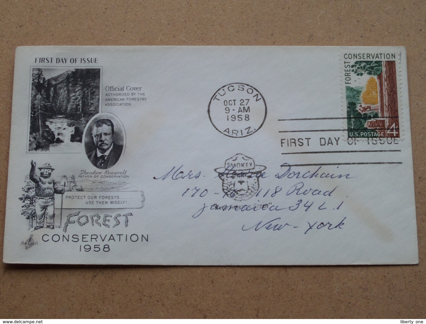 FOREST Conservation 1958 First Day Of Issue TUCSON Oct 27 1958 ( Zie Foto Voor Details ) ! - 1951-1960