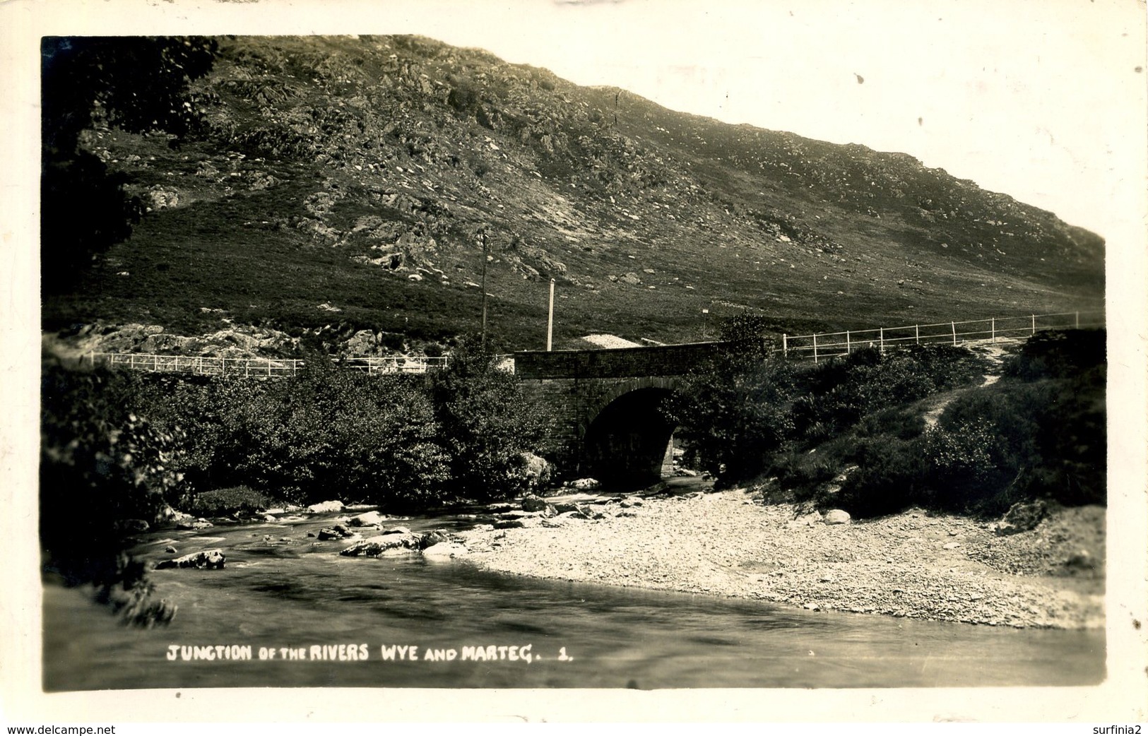 POWYS - JUNCTION OF THE RIVERS WYE AND MARTEG (ST. HARMON) RP  Pow92 - Radnorshire