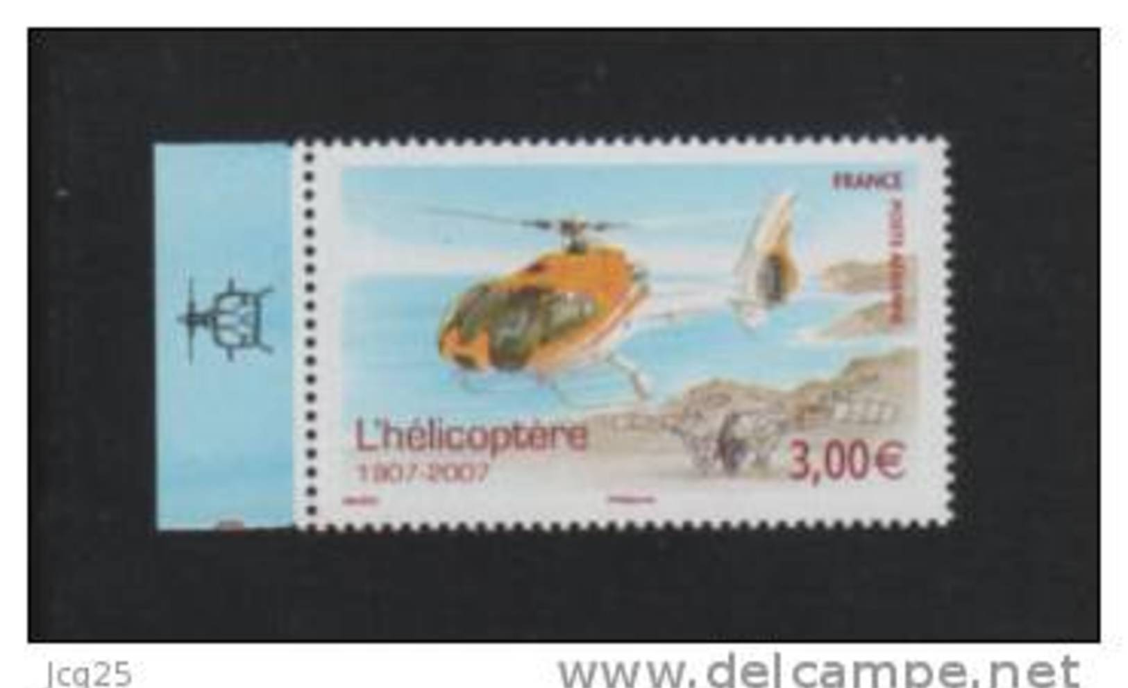 FRANCE 2007-1 Timbre (1) Tiré Du Feuillet-Centenaire HELICOPTERE Cornu N°YT PA 70a** Gommé 3.00&euro; BDF - 1960-.... Mint/hinged